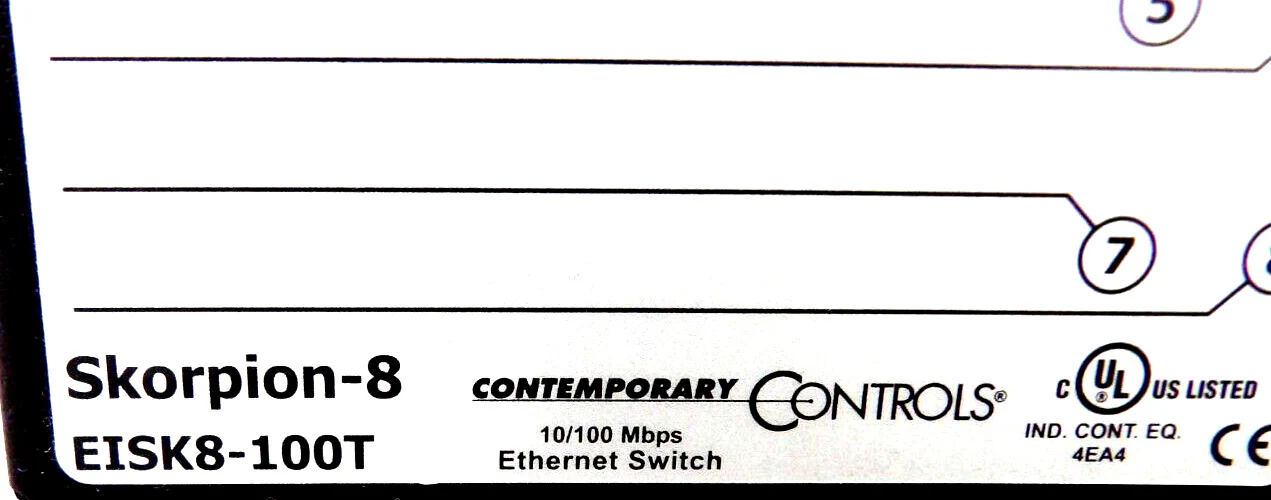 Contemporary Controls EISK8-100T 8-Port Switch Skorpion-8 Lot of 4 Working Surpl - Image 7