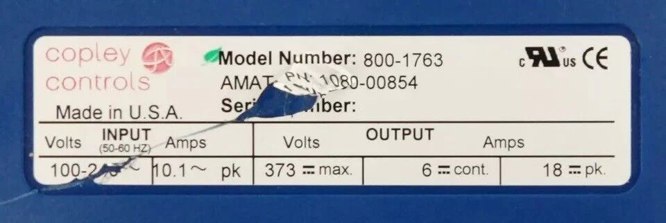 Copley Controls 800-1763 Servo Drive Module Xenus Plus AMAT 1080-00854 Working - Image 8