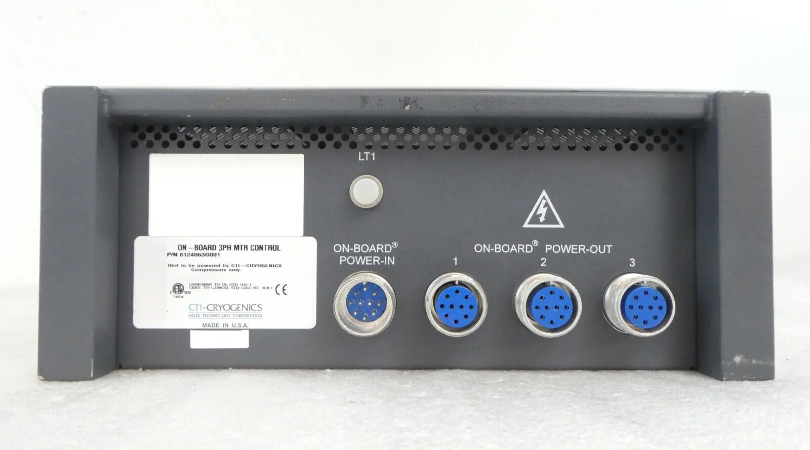 CTI-Cryogenics 8124063G001 3-Phase Motor Controller Unit On-Board Untested As-Is - Image 2
