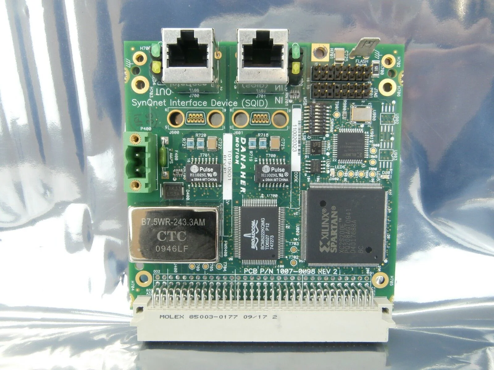 Danaher Motion T019-0001 SynQnet Interface Device (SQID) PCB 1007-0098 Used - Image 2