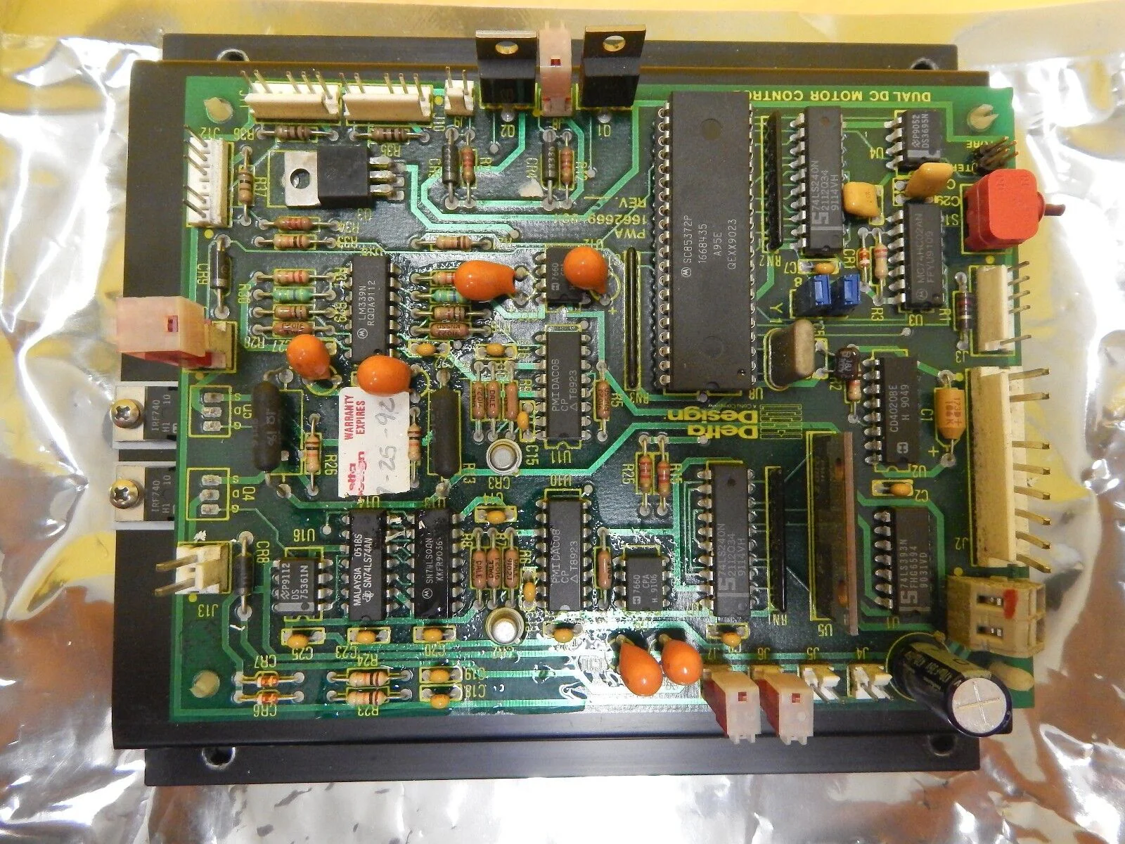 Delta Design 1662669-501 Dual DC Motor Control Board PCB Used Working - Image 2