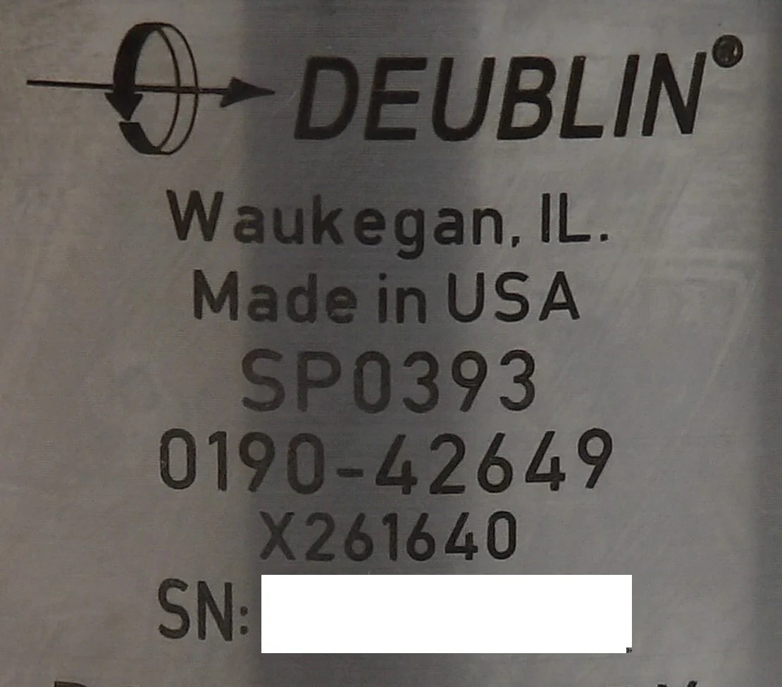 Deublin SP0393 Rotary Union Wafer Sputter Assembly Working Surplus - Image 7