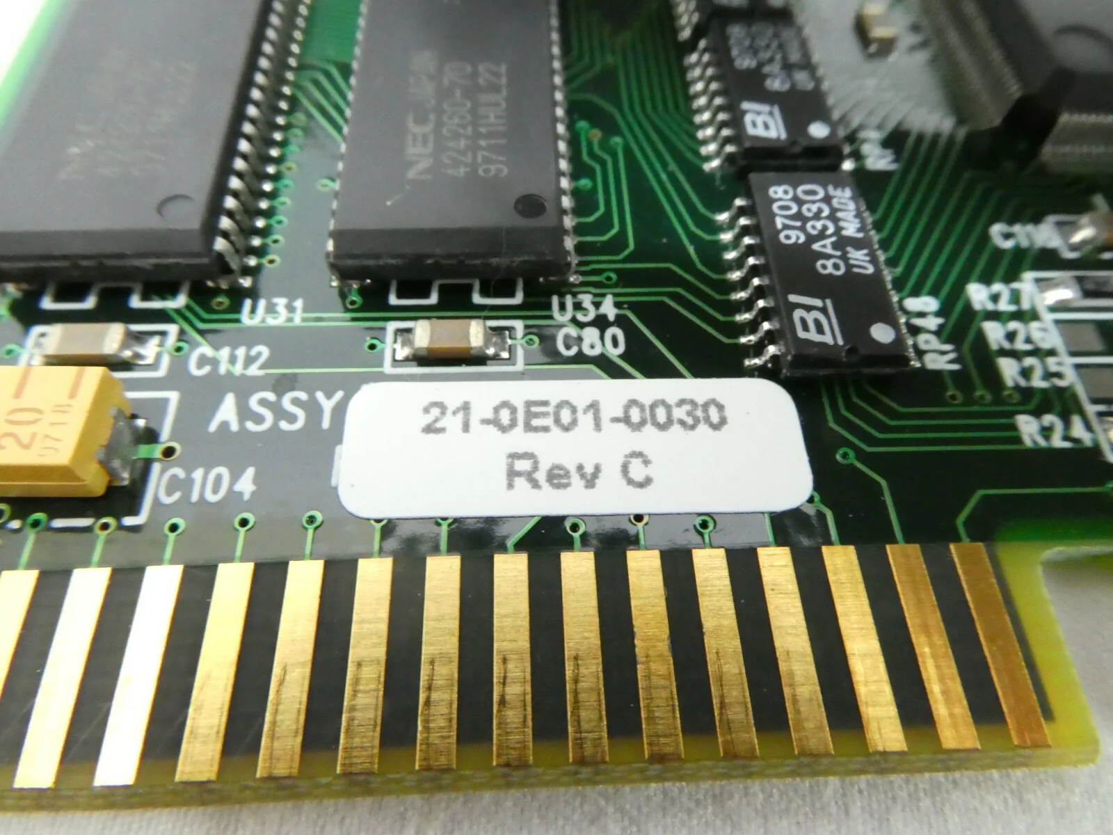 Dolch Computer Systems 21-0E01-0030 ISA Video PCB Card Rev. C SVG 90S Working - Image 13