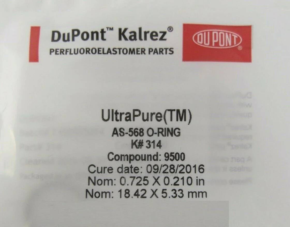 DuPont AS-568 O-Ring K#314 Compound 9500 D14948035 Novellus 314k9500 Lot of 8 - Image 10