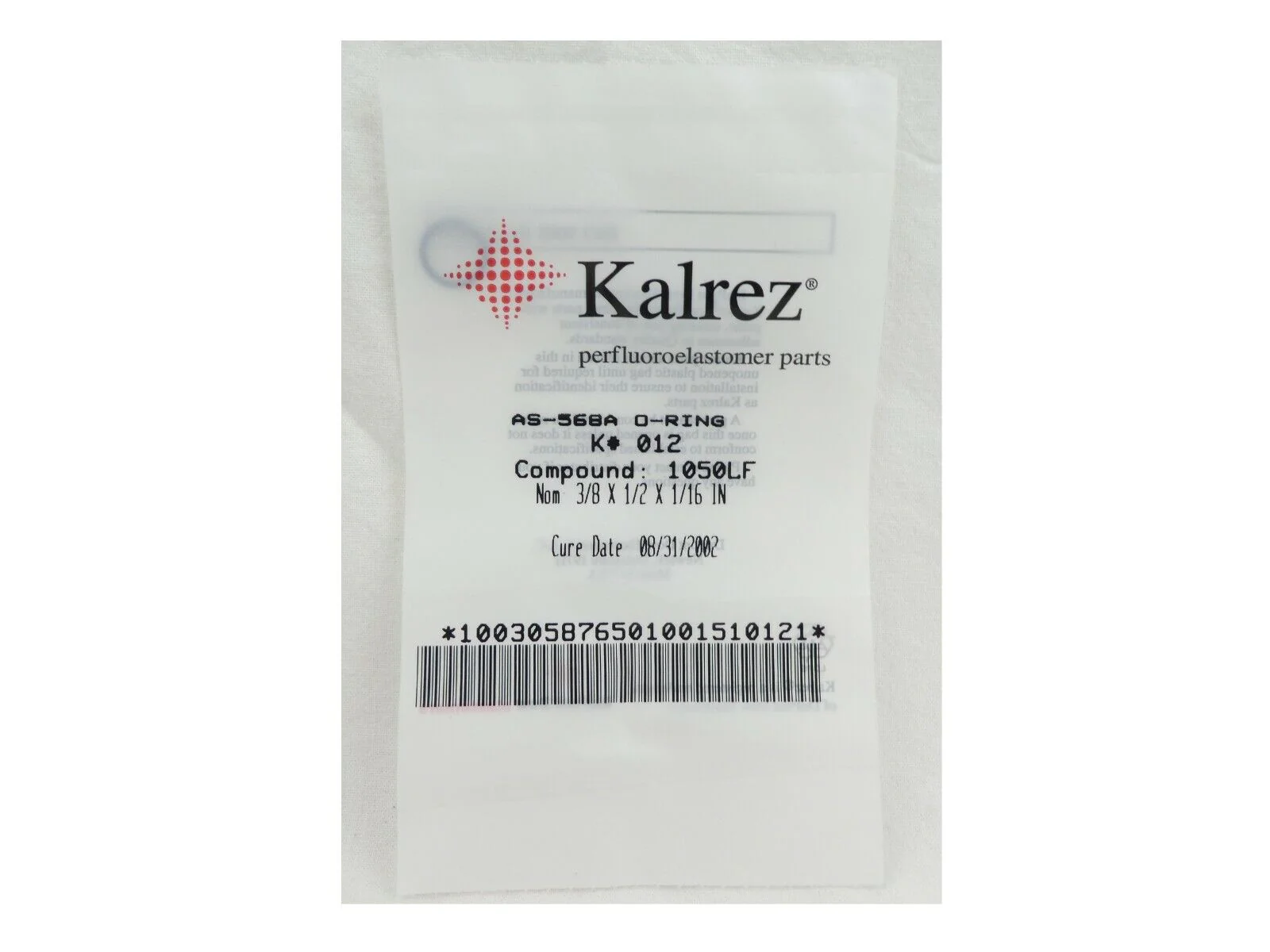 DuPont Dow Elastomers AS-568A O-Ring K# 012 Compound 1050LF Lot of 38 New - Image 3