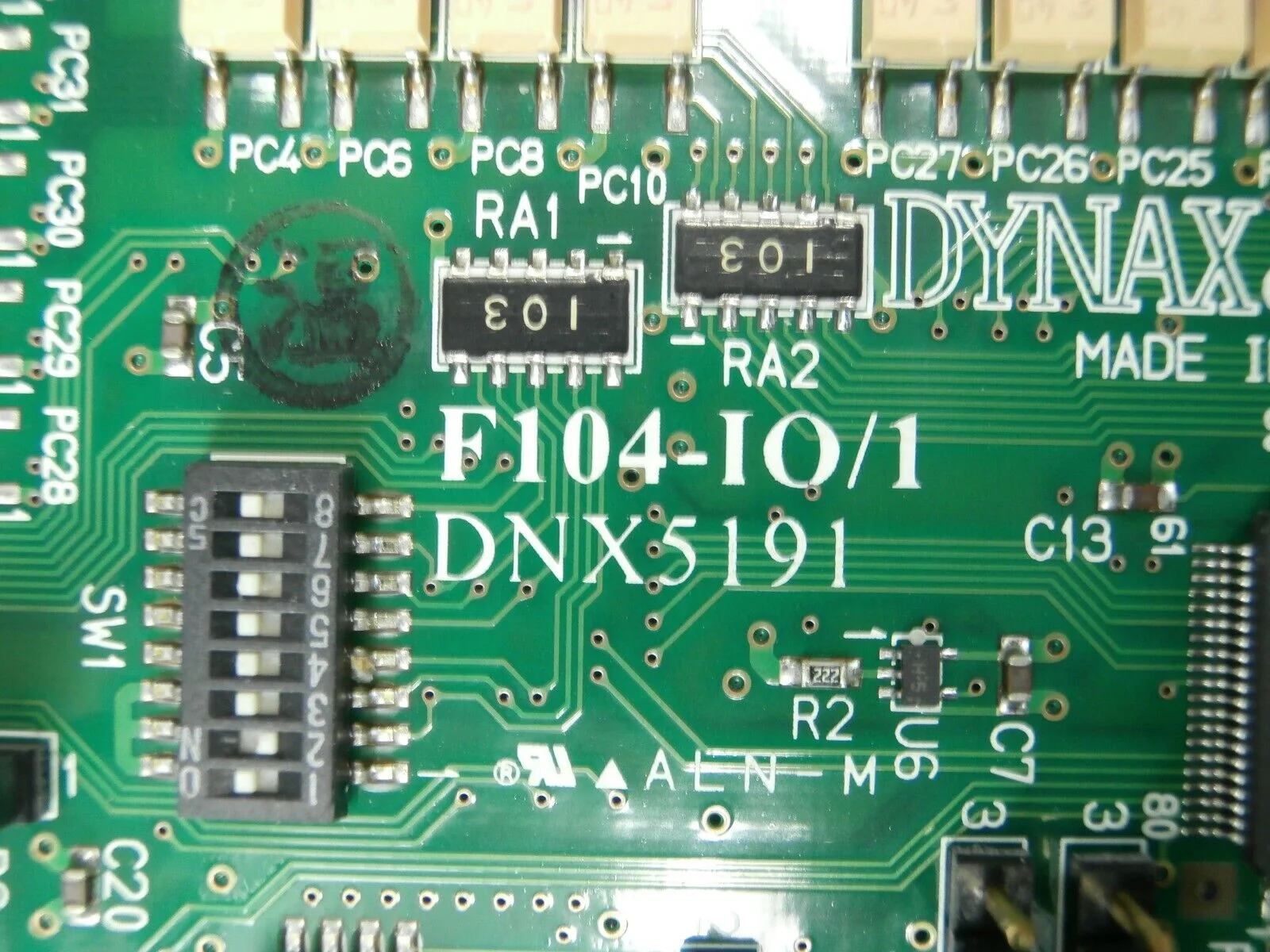 Dynax DNX5171 Processor Assembly PCB F104-CPU F104-IO/1 DNX5191 w/Cables Used - Image 12