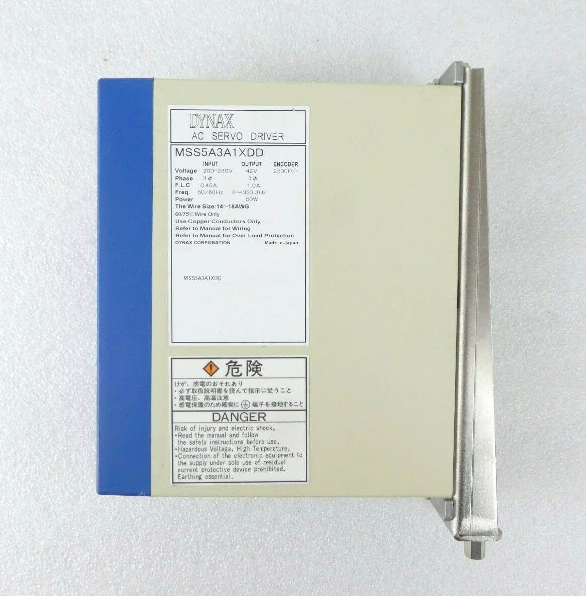 Dynax MSS5A3A1XDD AC Servo Driver TEL Tokyo Electron Working Surplus - Image 4