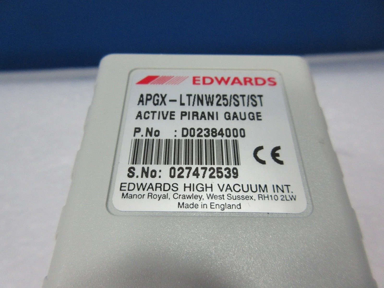 Edwards C31315000 Isolation Valve with D02384000 Pirani Gauge Used Working - Image 3