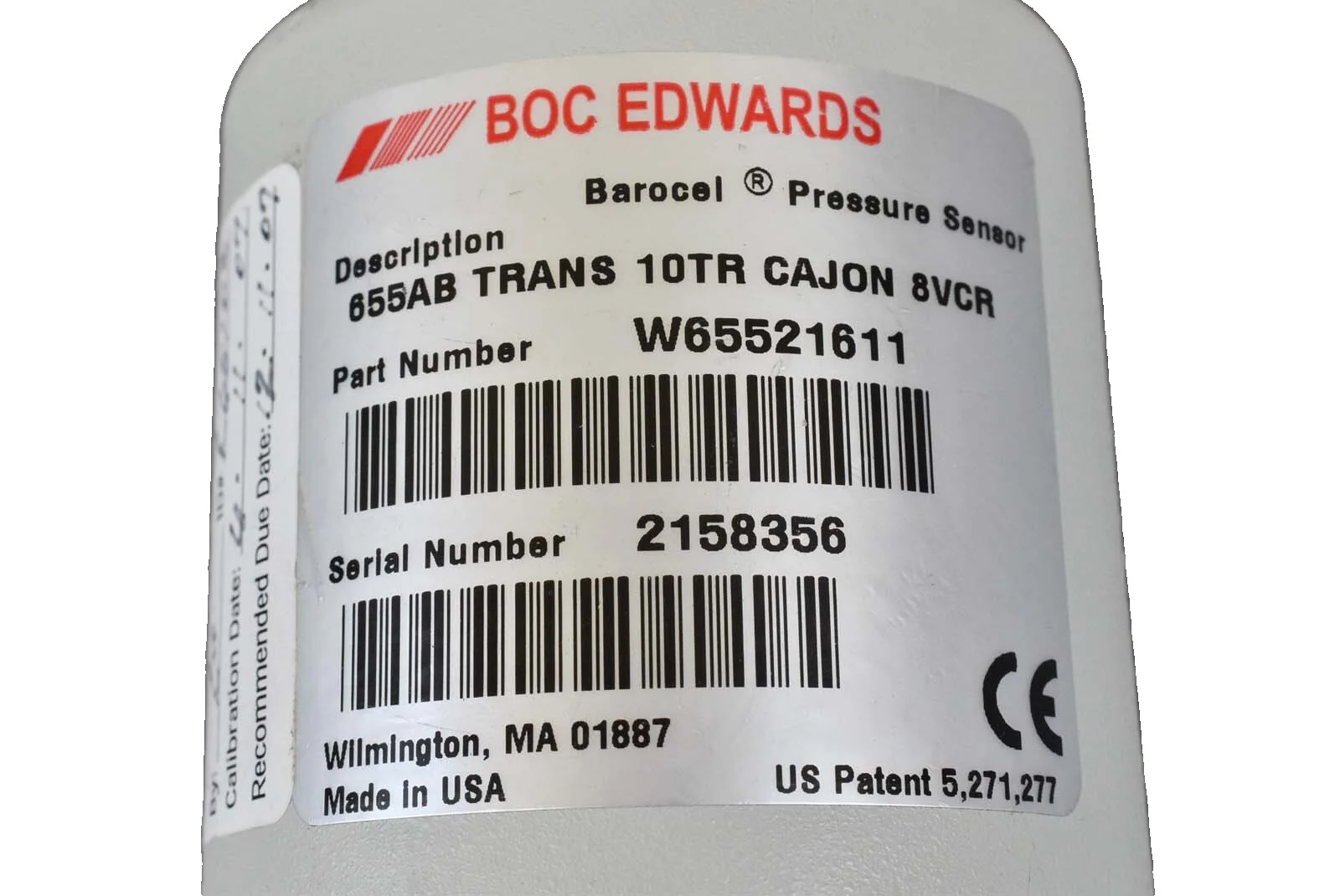 Edwards W65531611 Barocel Pressure Sensor 655AB 10 TORR Working Surplus - Image 3