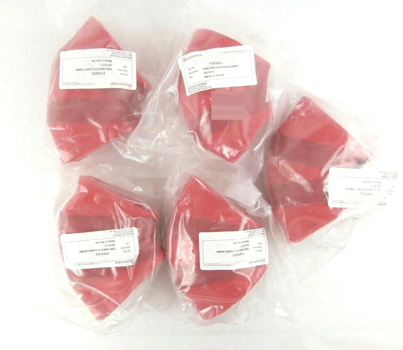 Edwards Y14103002 TMS Insulation Elbow 80mm Reseller Lot of 5 New Surplus - Image 2