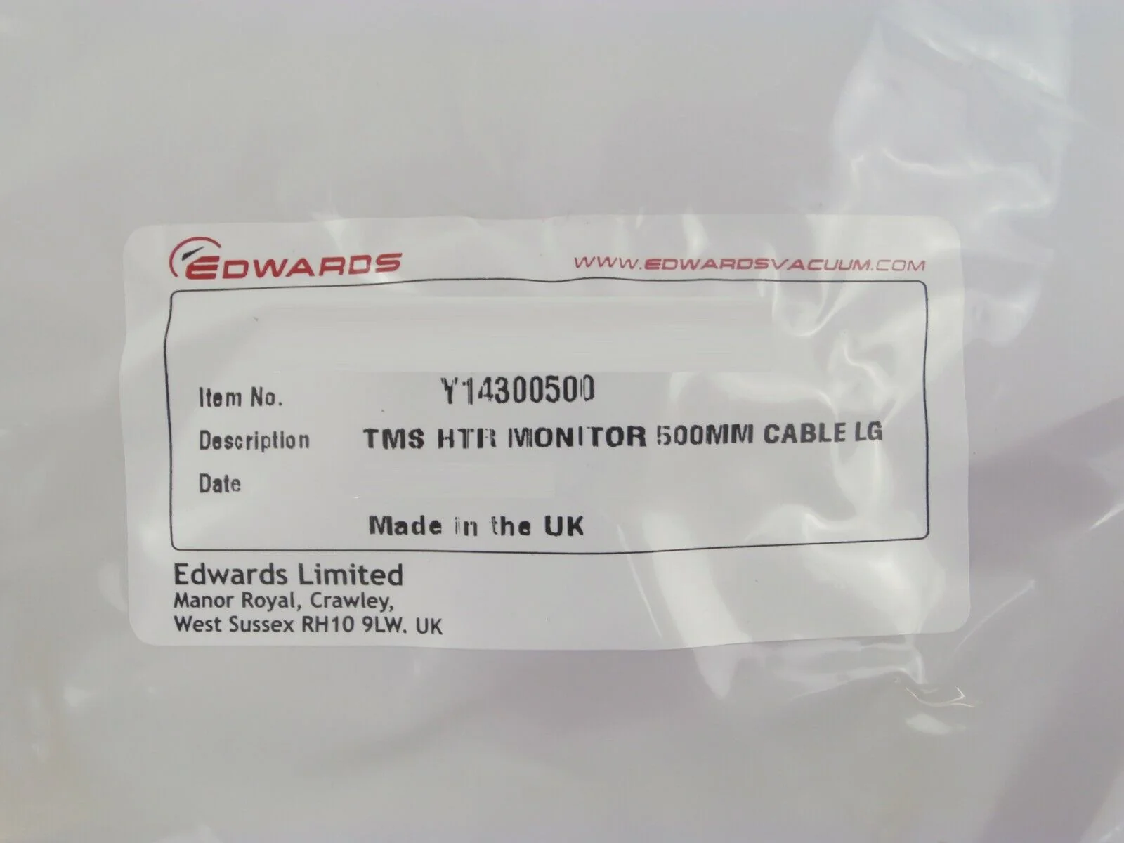 Edwards Y14300500 TMS Heater Monitor Cable LG 500mm Reseller Lot of 16 New Spare - Image 11