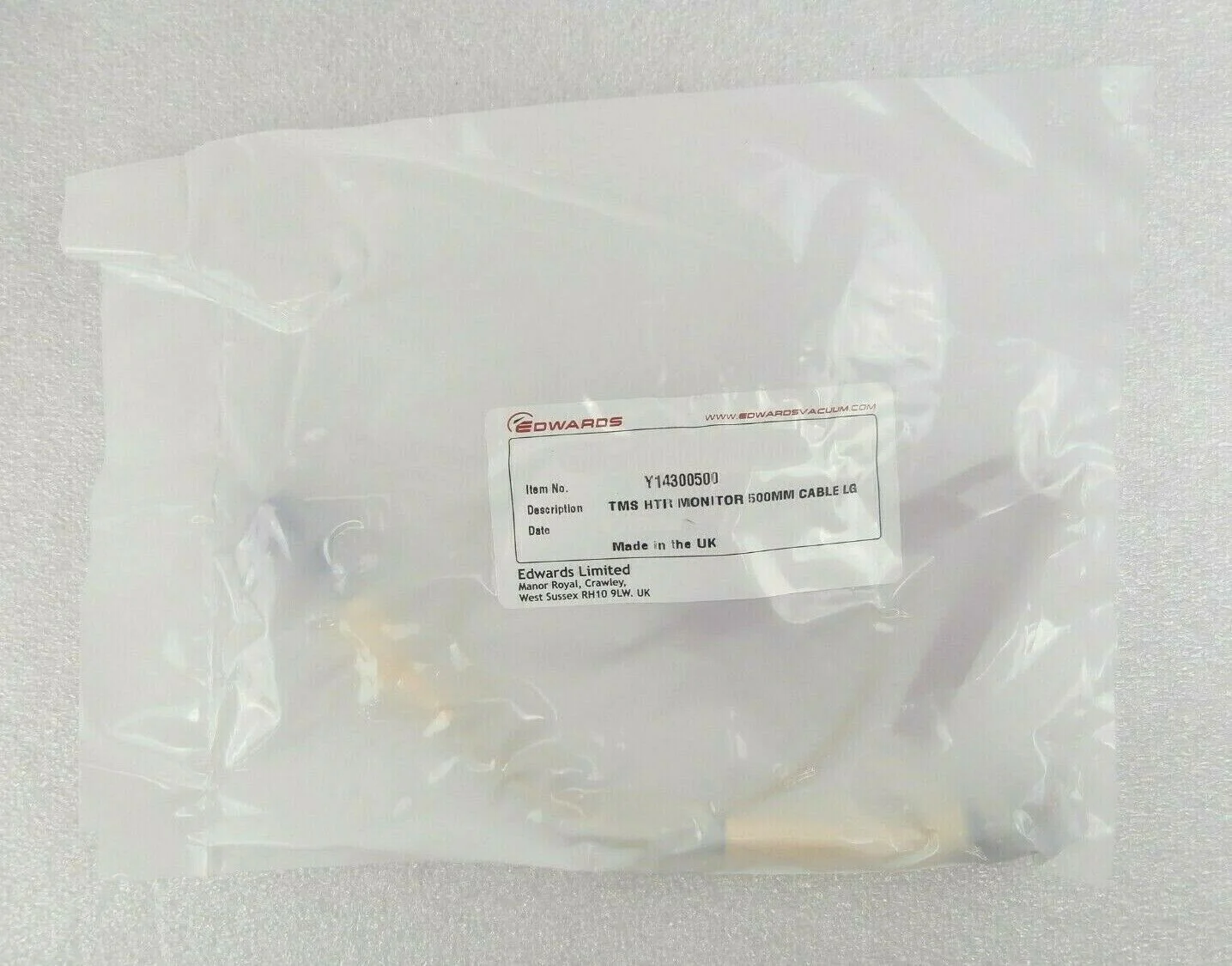 Edwards Y14300500 TMS Heater Monitor Cable LG 500mm Reseller Lot of 16 New Spare - Image 3