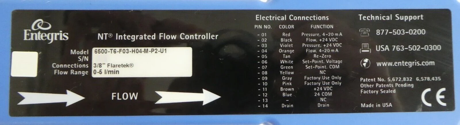 Entegris 6500-T6-F03-H04-M-P2-U1 InVue Integrated Flow Controller Surplus - Image 9