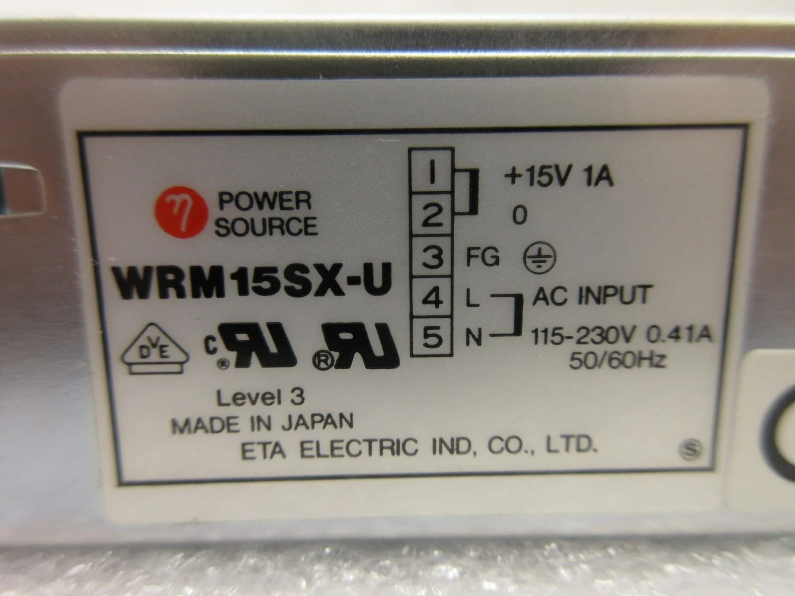 ETA Electric WRM15SX-U Power Source Nikon NSR System Used Working - Image 10