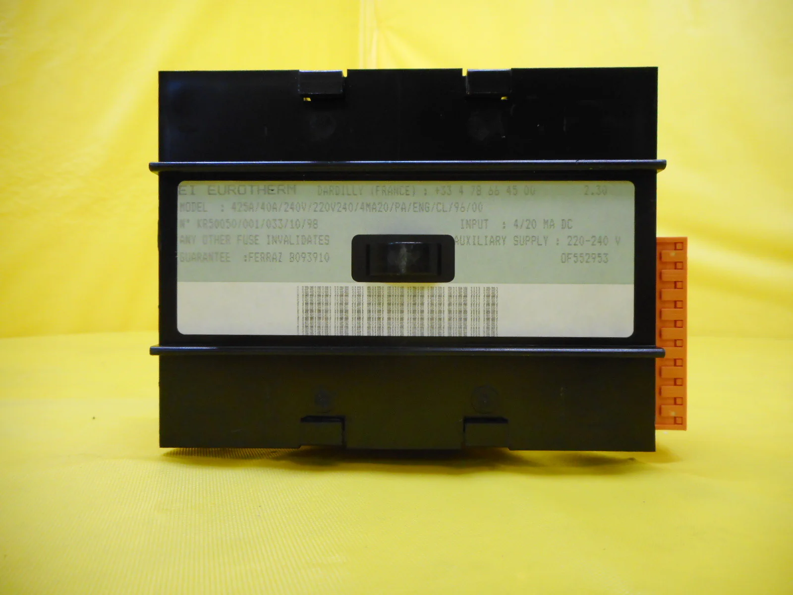 Eurotherm 425A/40A/240V/220V240/4MA20/PA/CL/96/00 Current Limiter Lot of 2 Used - Image 8