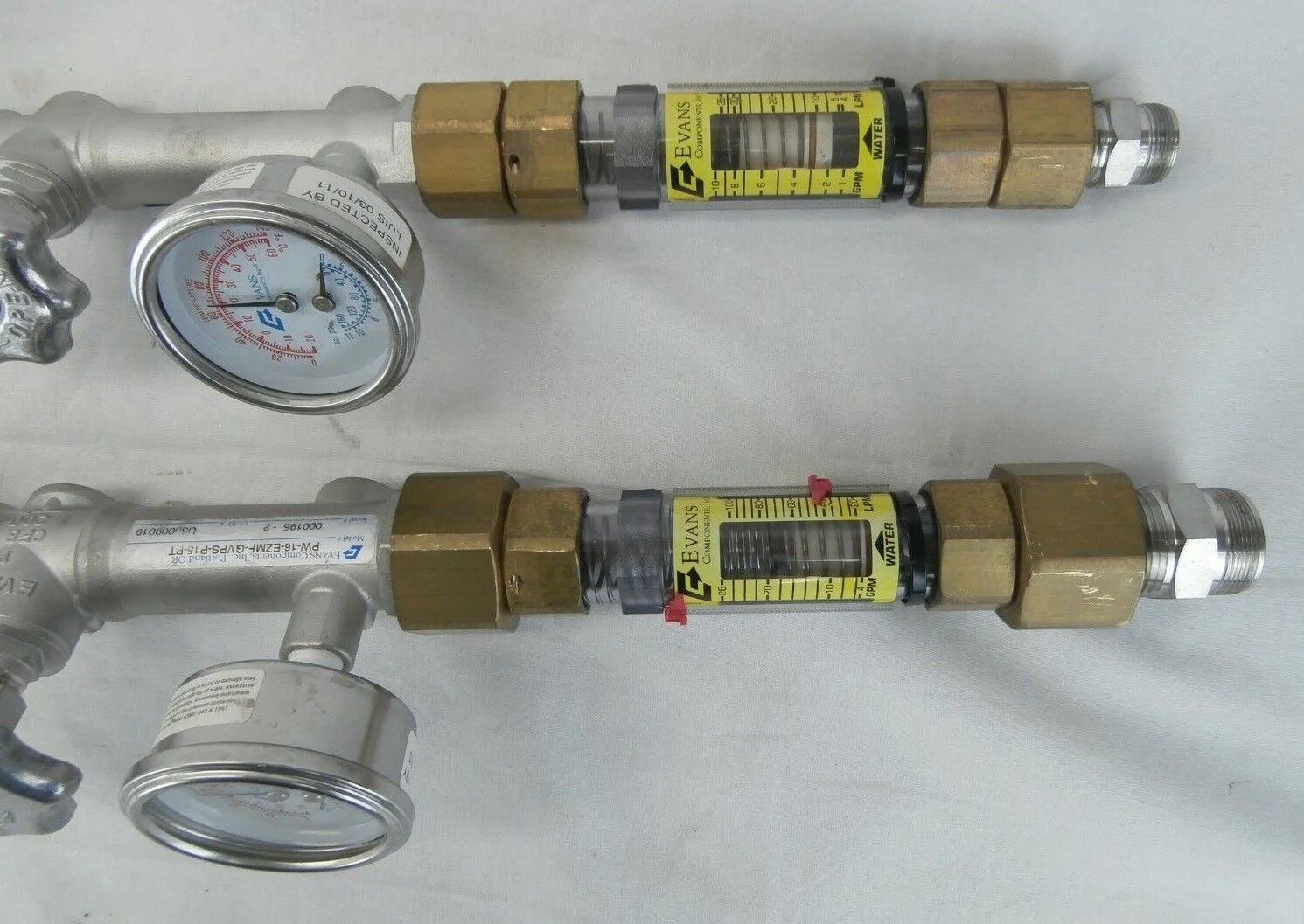 Evans PWR-24PS-16UW-12UW Manifold with Gauges Edwards NRYOWP543 TPU Used Working - Image 6