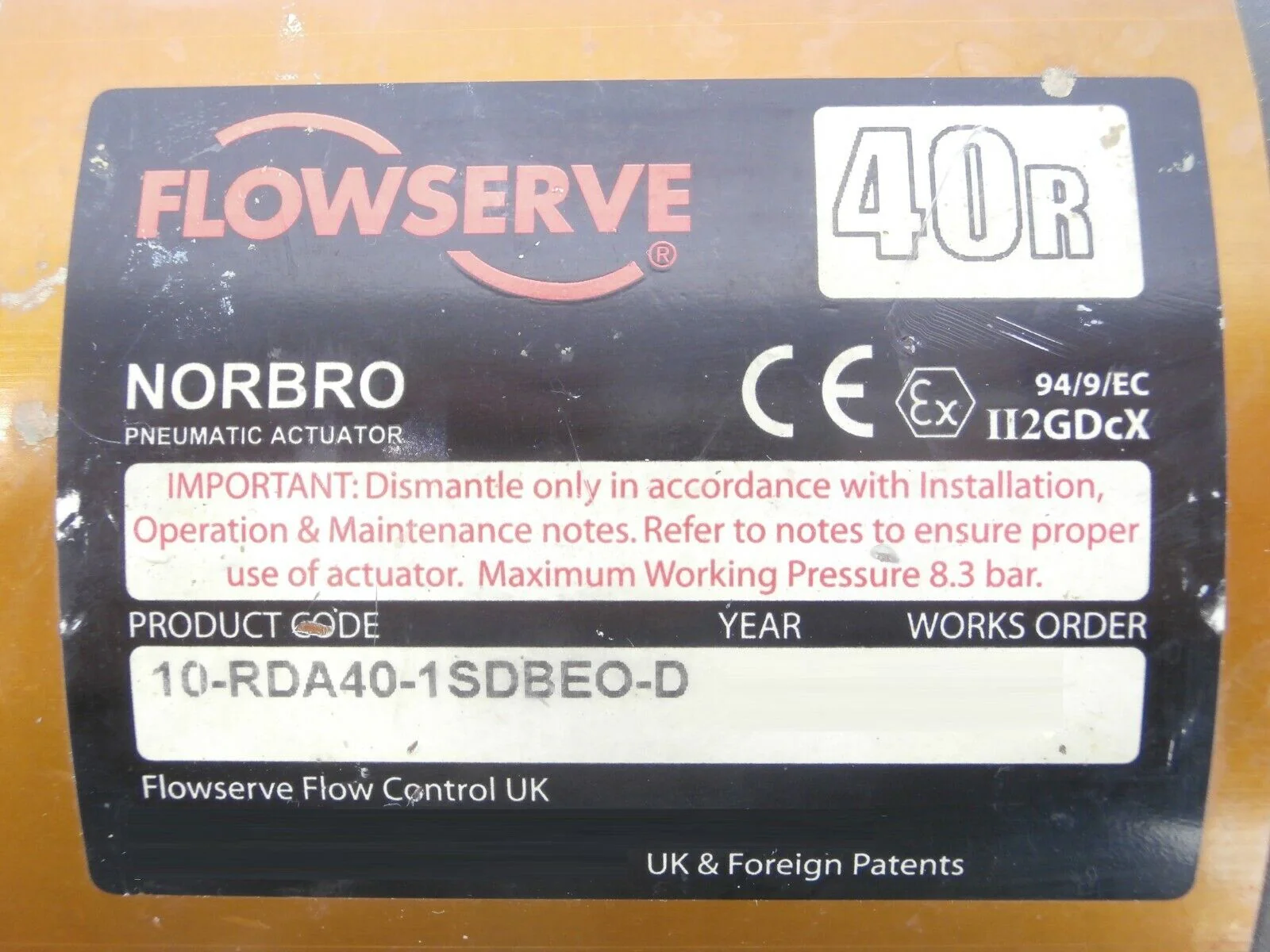 Flowserve 10-RDA40-1SDBEO-D Norbro Pneumatic Actuator Assembly 40R Working - Image 12