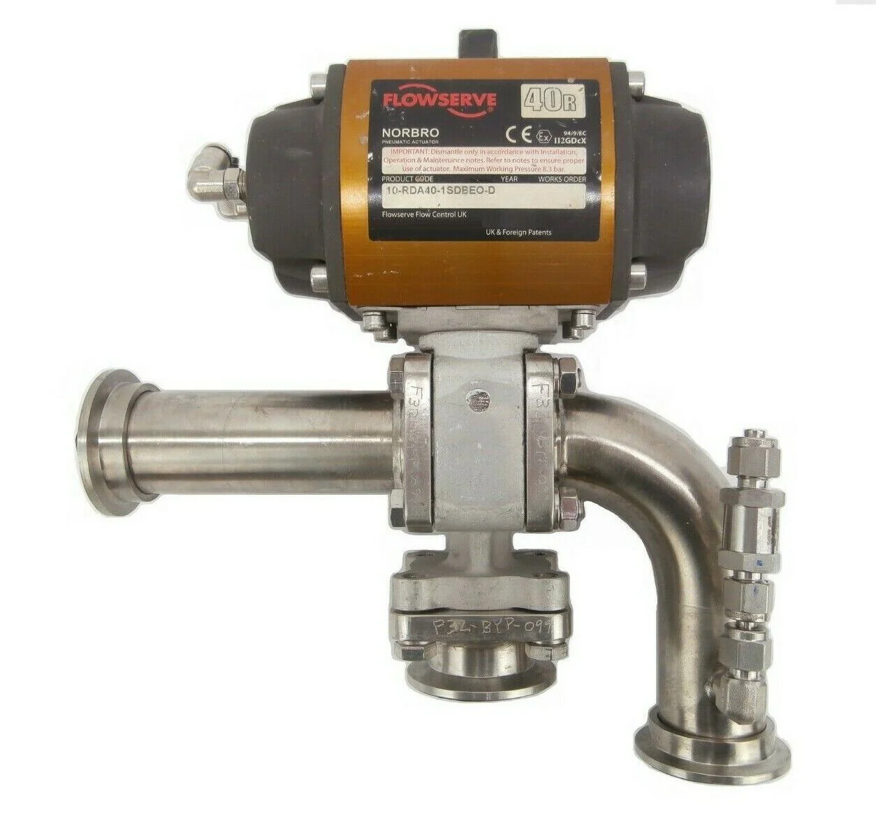 Flowserve 10-RDA40-1SDBEO-D Norbro Pneumatic Actuator Assembly 40R Working - Image 2