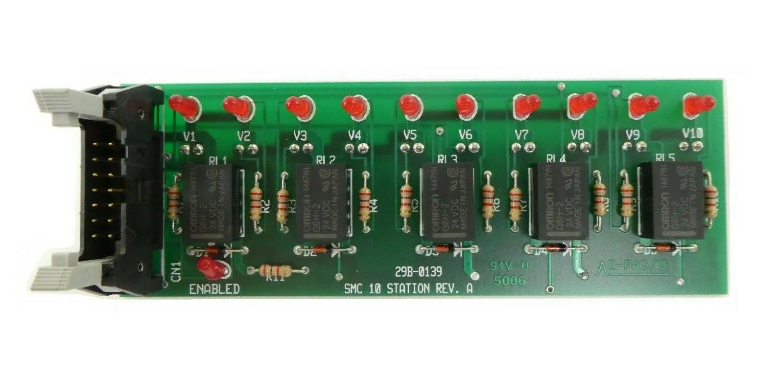 FujiFilm 29B-0139 SMC 10 Station Indicator PCB GenStream I/II Working Surplus - Image 2