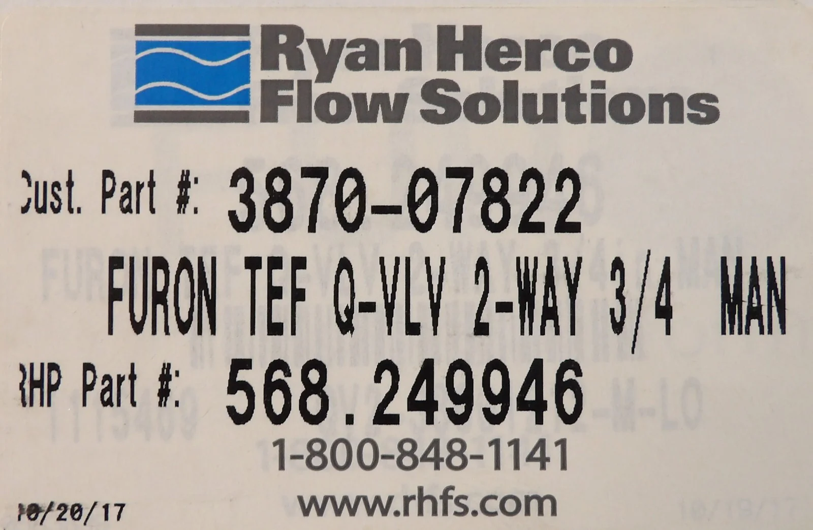 Furon QV2-S3001216NC Manual 2-Way Valve Lot of 3 New - Image 17