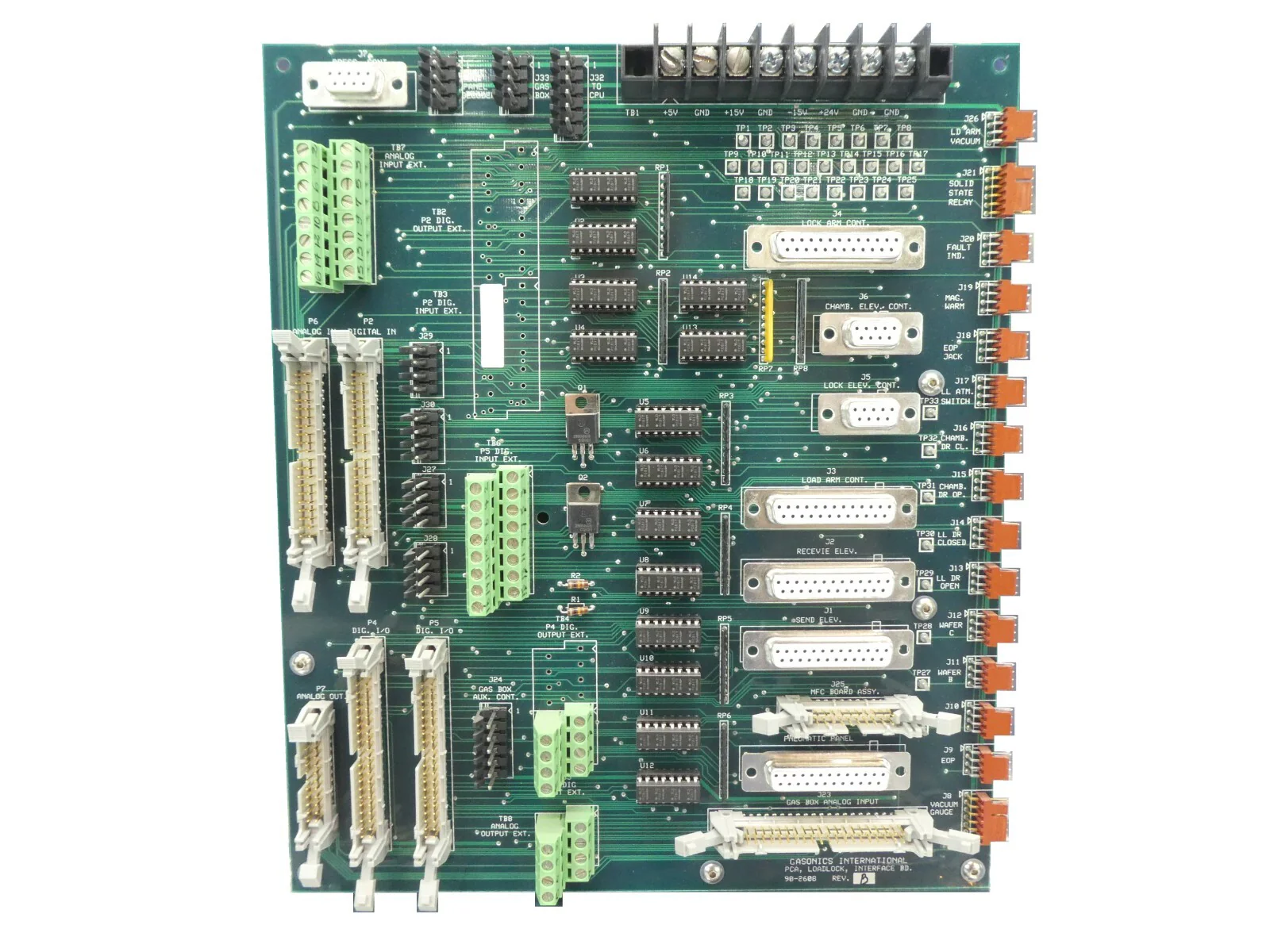 GaSonics 90-2608 Loadlock Interface PCB Rev. B Aura A-2000LL Working Surplus - Image 2