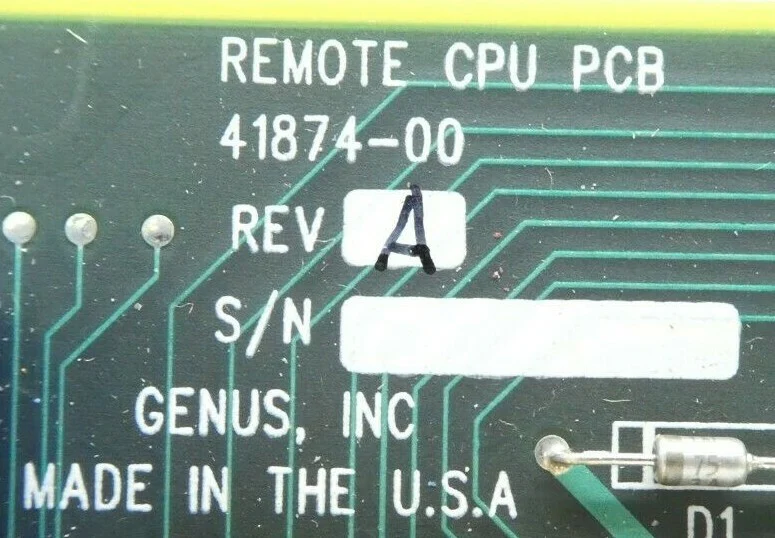 Genus 41874-00 Remote CPU PCB Rev. A Working Surplus - Image 12