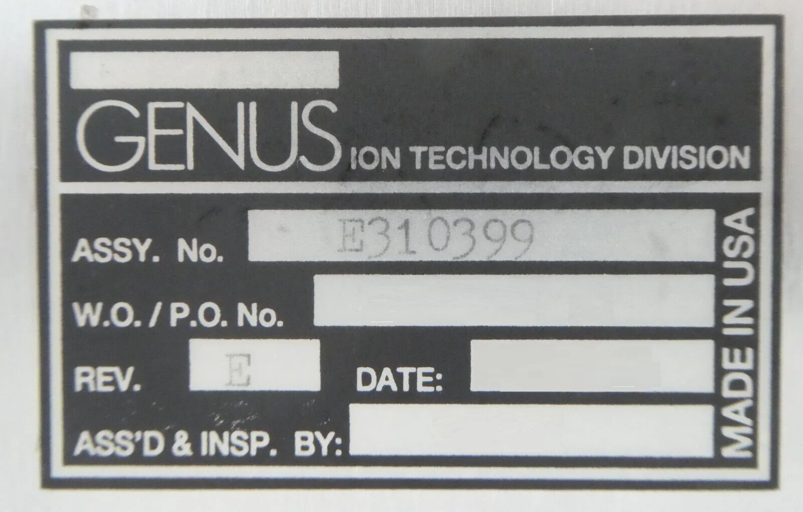 Genus Ion Technology E310399 Electrode Manipulator Controller Varian New Surplus - Image 9