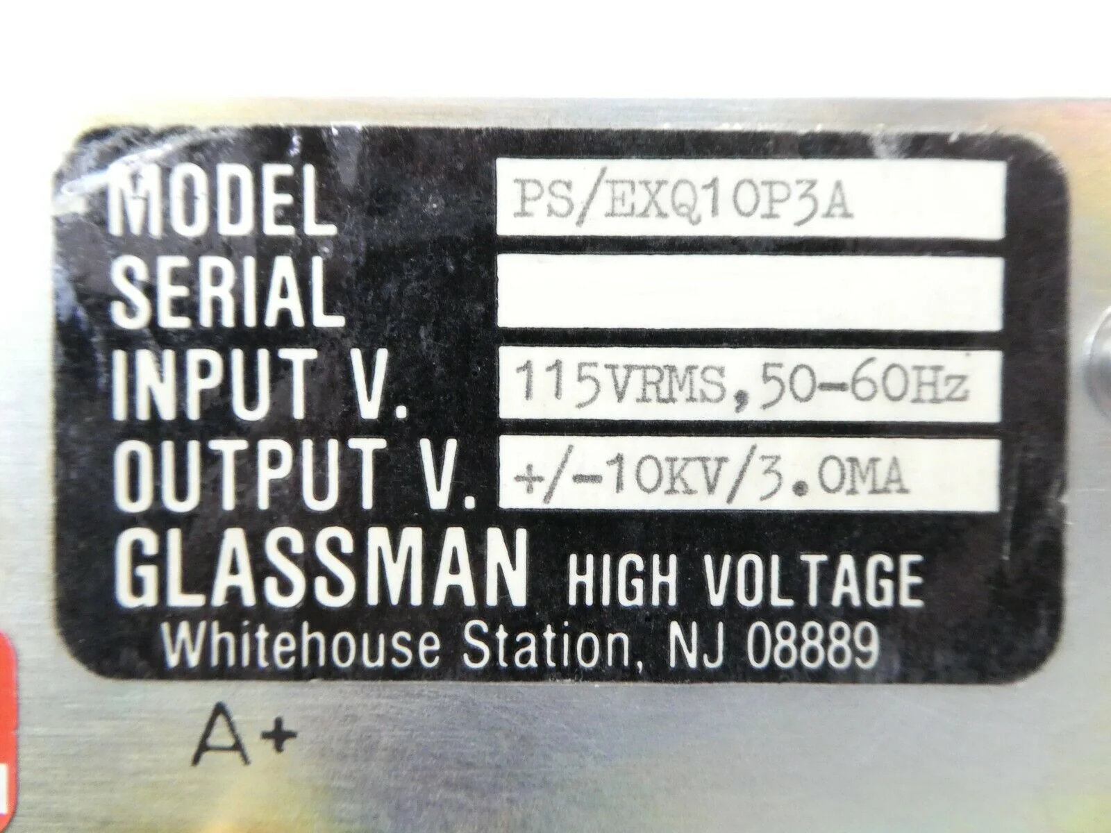 Glassman PS/EXQ10P3A Quad Lens Power Supply Varian F5408001 VSEA Working Surplus - Image 10