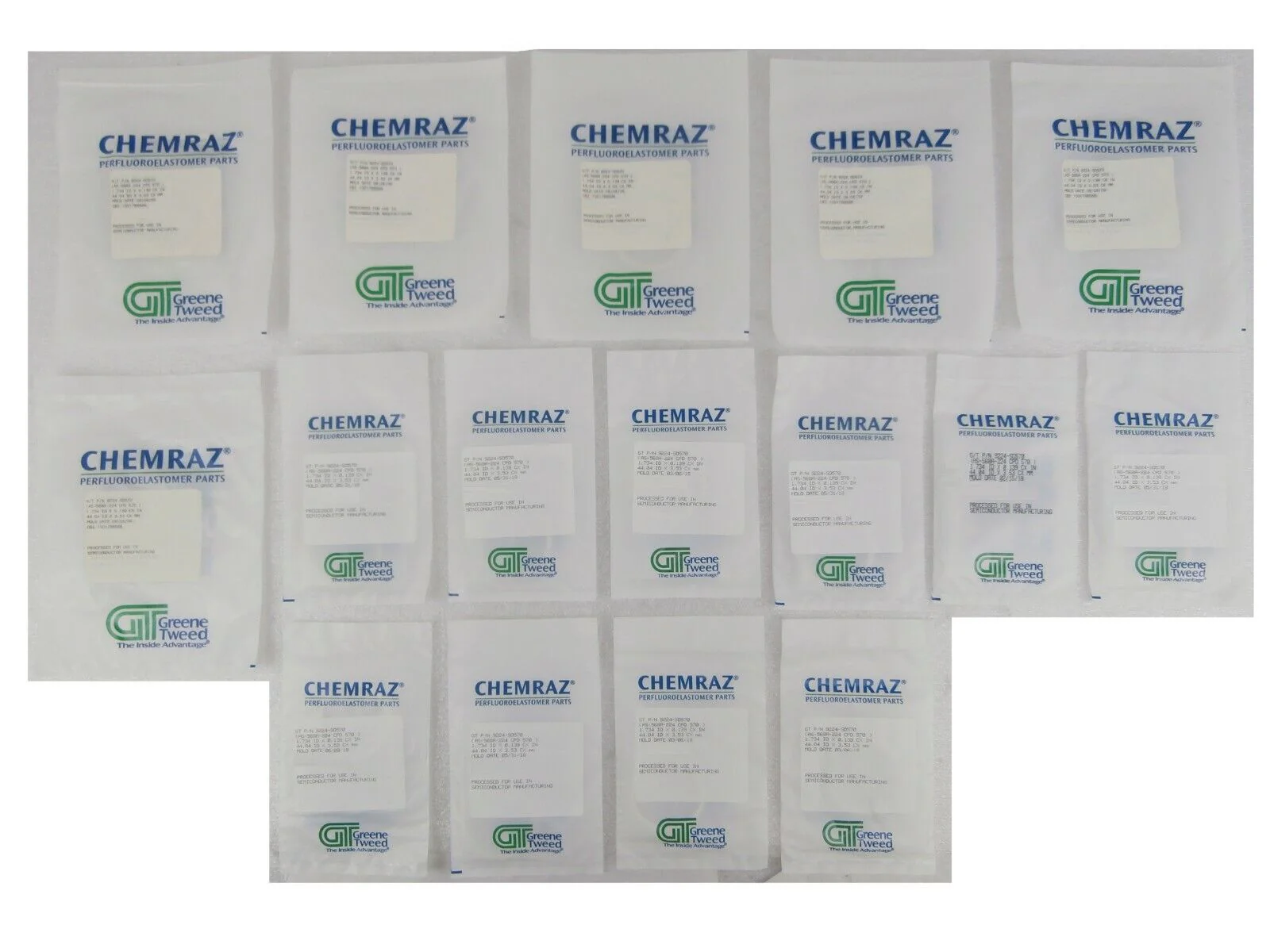Greene Tweed 9224-SD570 Chemraz O-Ring AS-568A-224 CPD 570 Lot of 16 New Surplus - Image 2