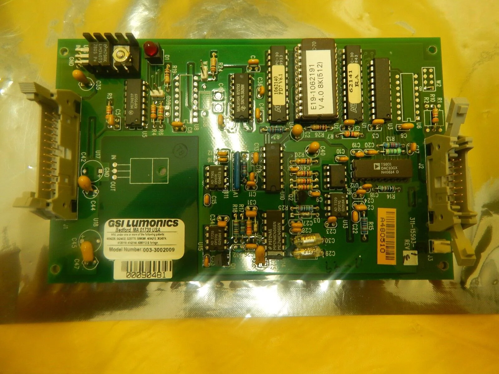 GSI Lumonics 311-15593-1 Processor PCB 003-3002009 KLA-Tencor CRS-3000 Working - Image 4