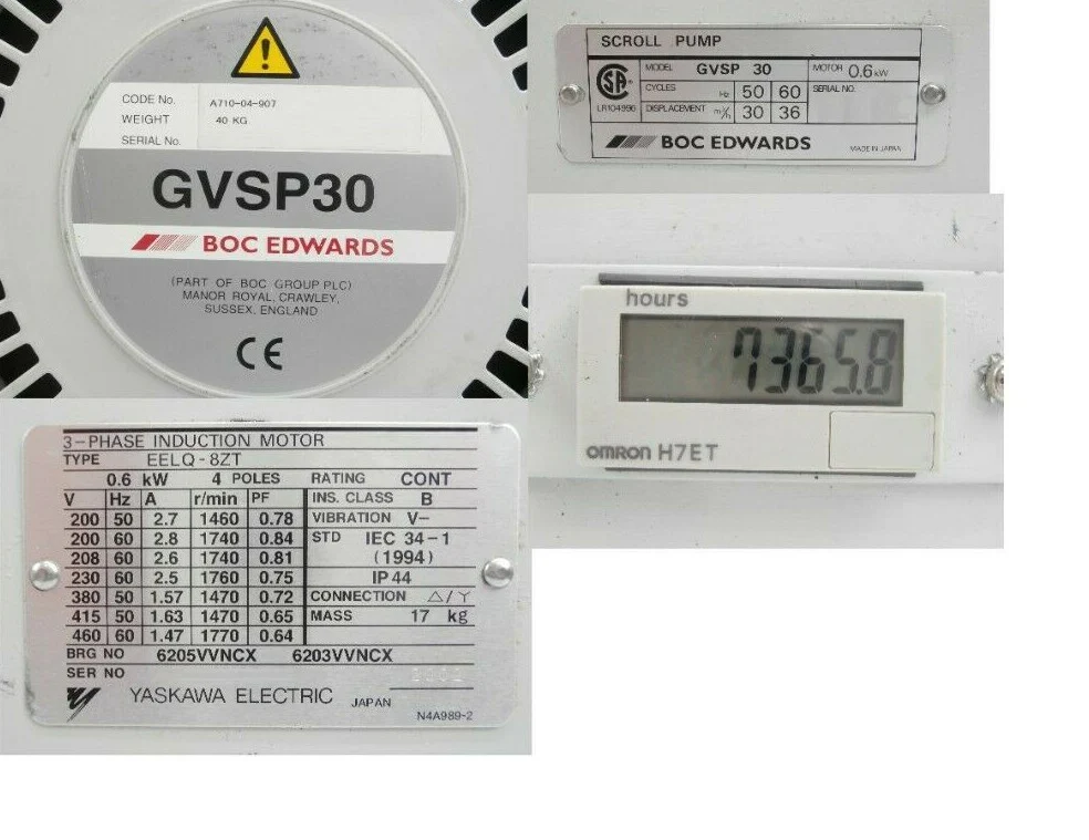 GVSP30 Edwards A710-04-907 Dry Scroll Pump Needs Rebuild Tested As-Is - Image 11
