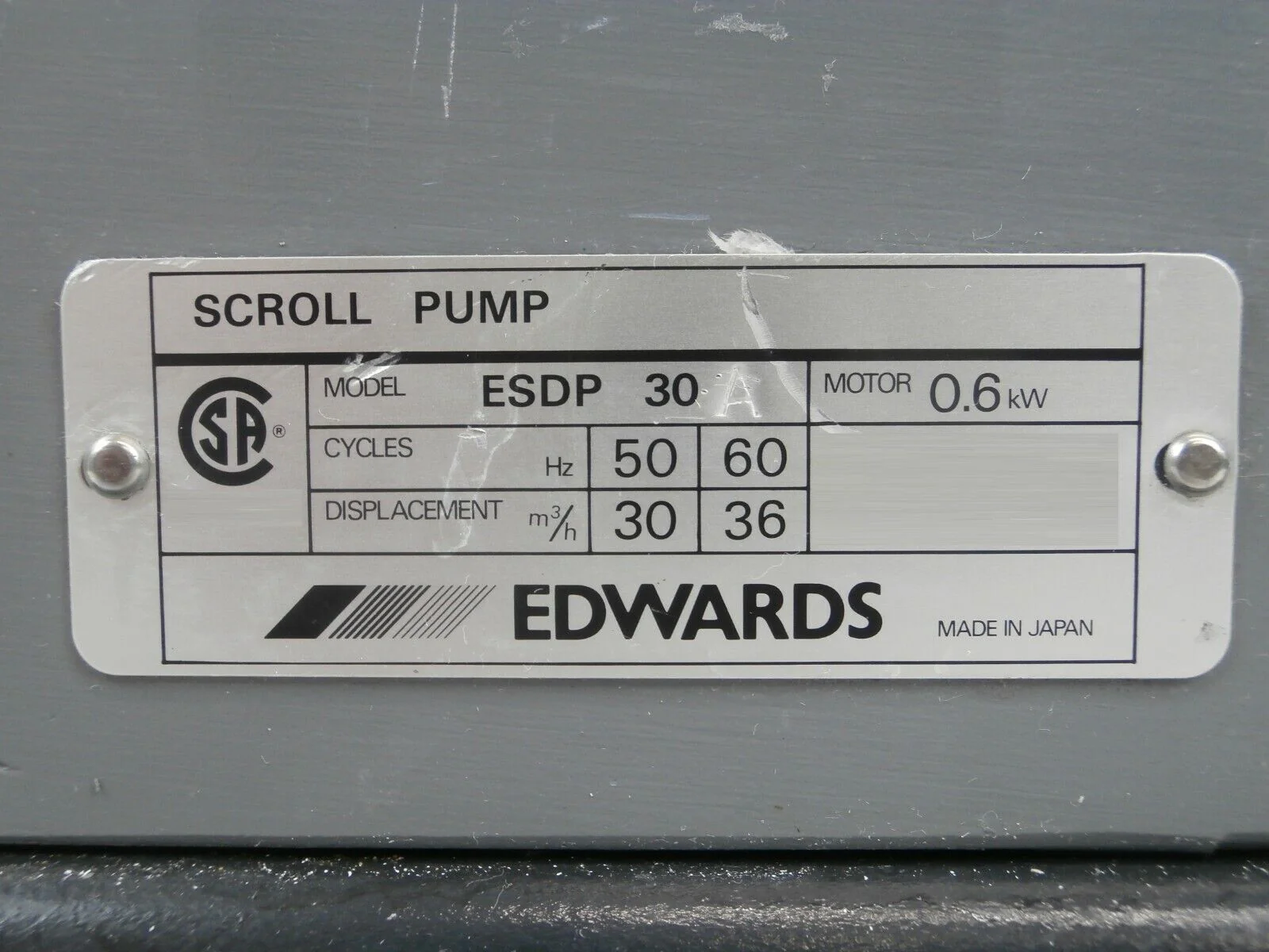 GVSP30 Edwards A71003908XS Scroll Vacuum Pump Undetermined Hours Tested Working - Image 9