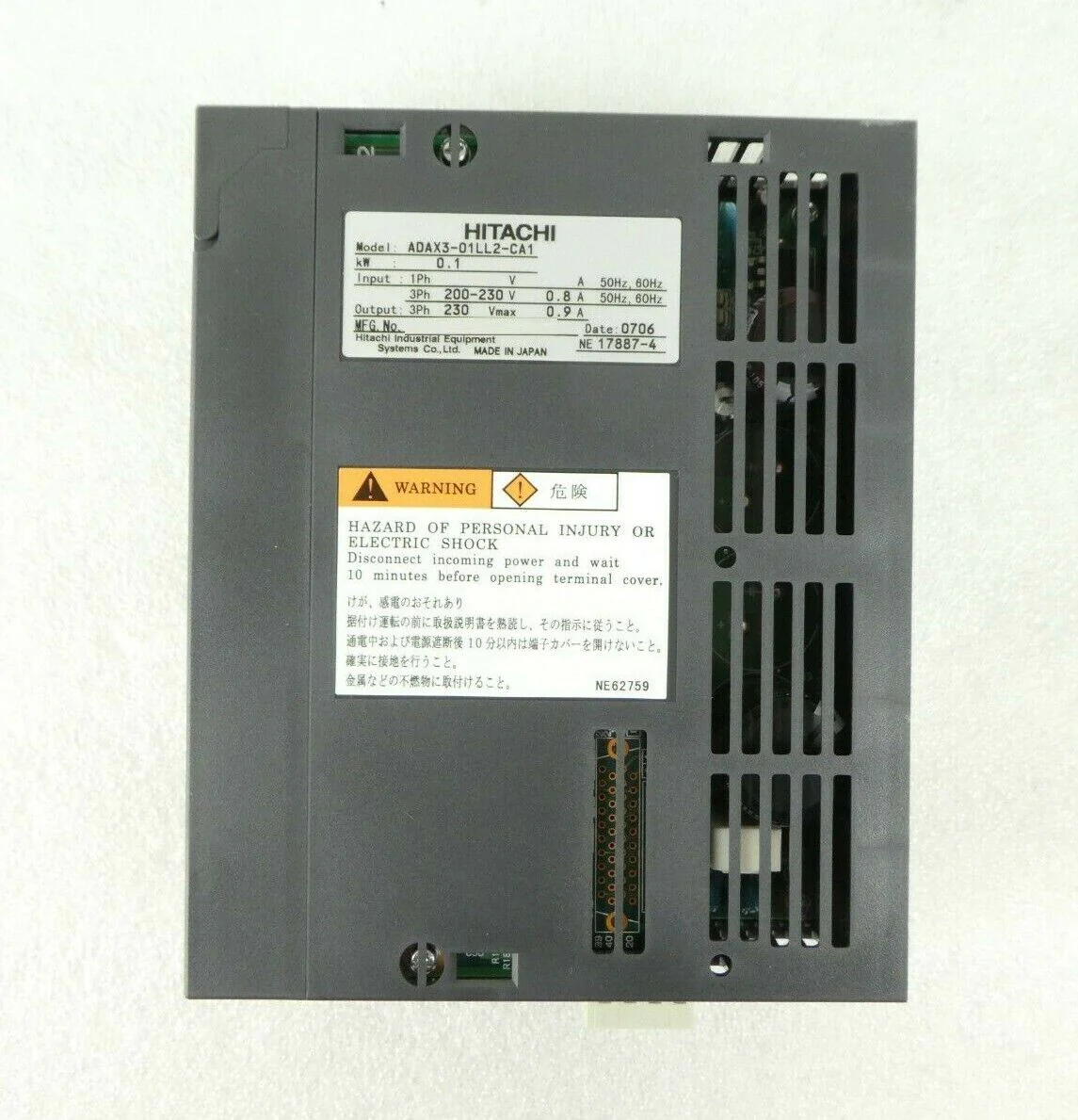 Hitachi ADAX3-01LL2-CA1 AC Servo Amplifier AD Nikon NSR FX-601F Working Surplus - Image 4