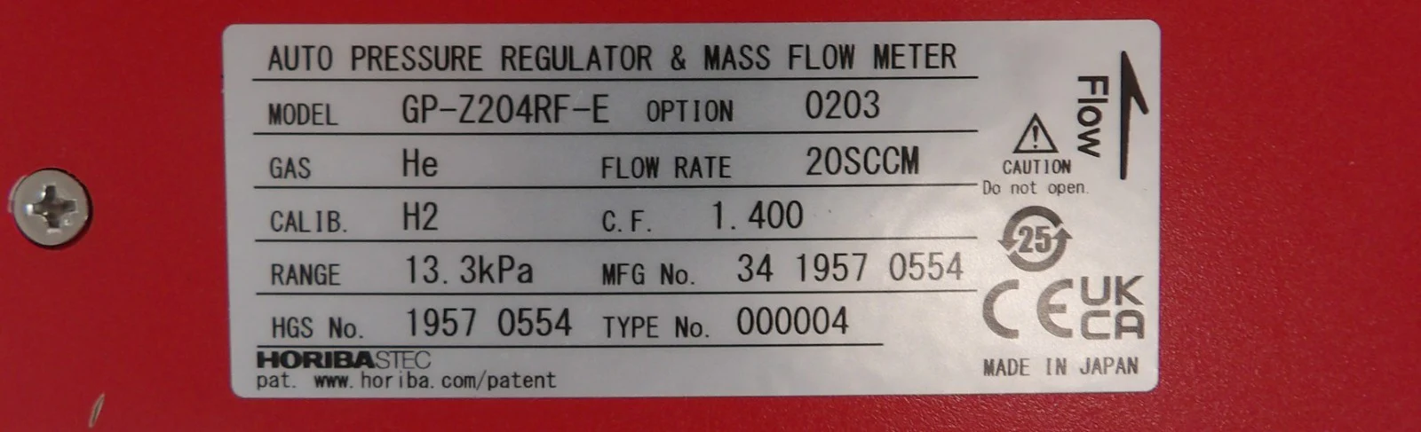 Horiba STEC GP-Z204RF-E MFC Mass Flow Controller Lot of 2 Surplus - Image 13