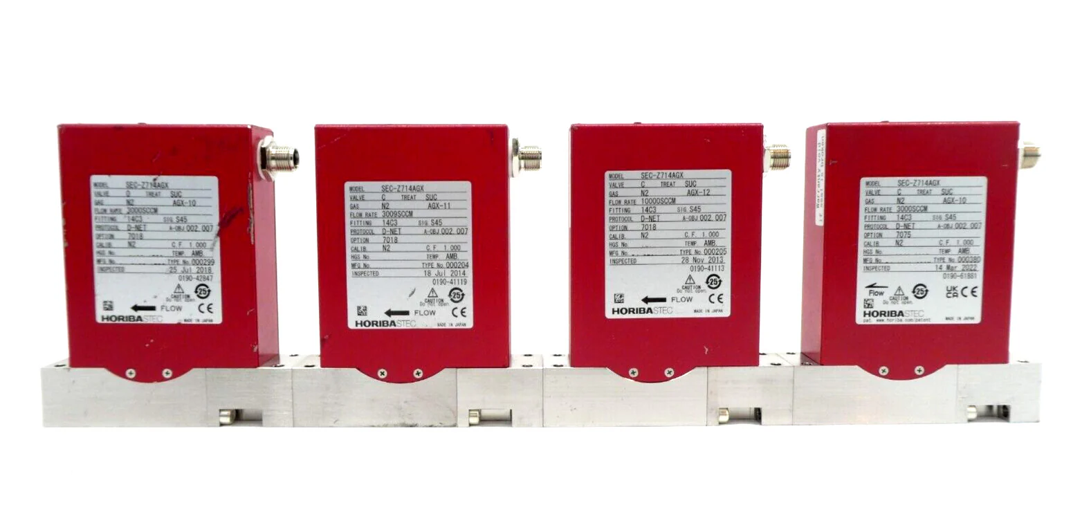 Horiba STEC SEC-2714AGX Mass Flow Controller MFC Z700 Reseller Lot of 4 Working - Image 3