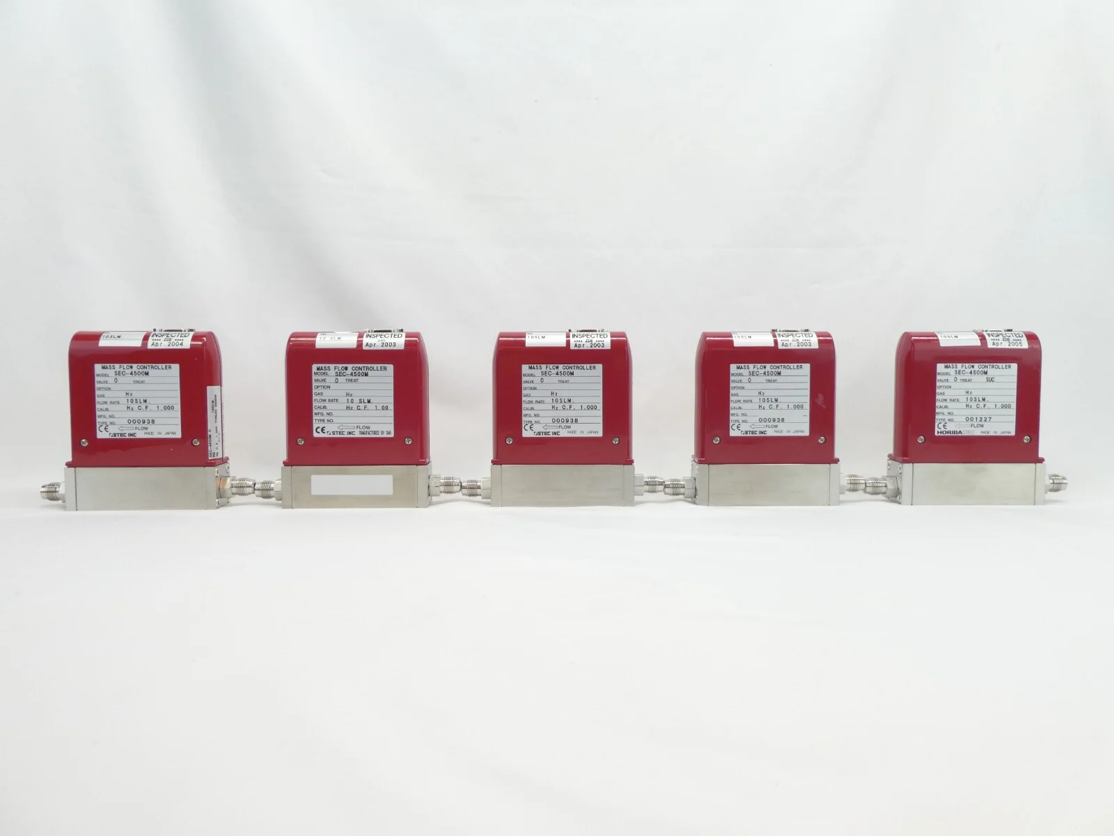 Horiba STEC SEC-4500M Mass Flow Controller MFC 10 SLM H2 Reseller Lot of 5 Spare - Image 2