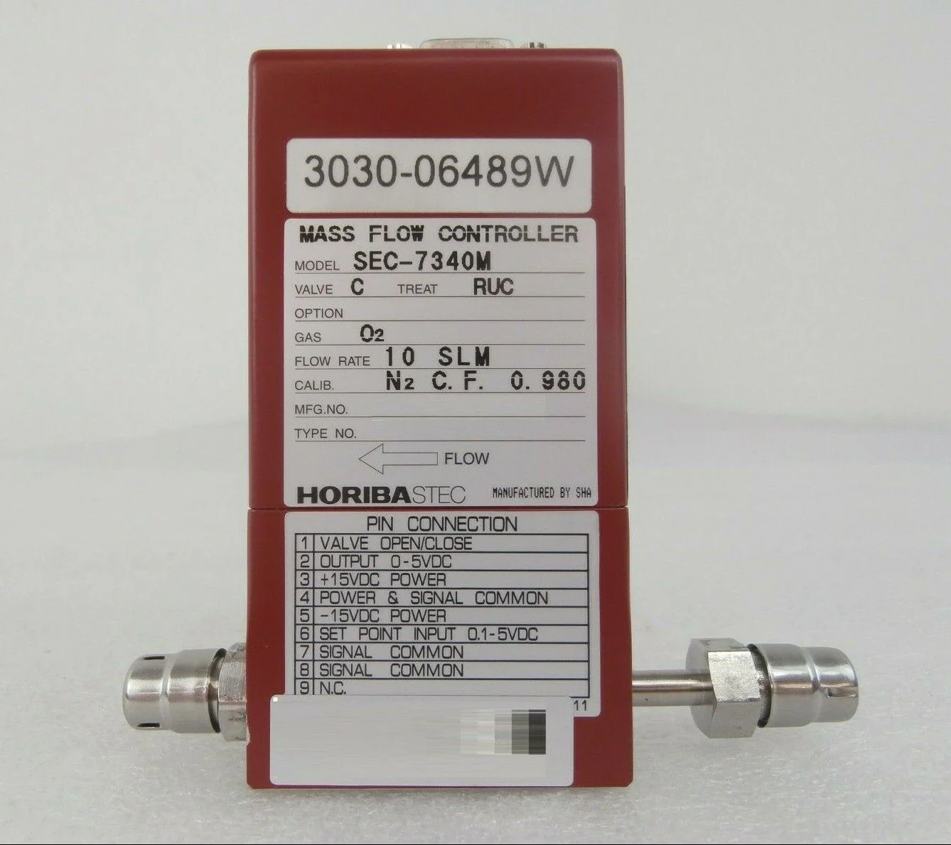 Horiba STEC SEC-7340M Mass Flow Controller MFC AMAT 3030-06489 OEM Refurbished - Image 3