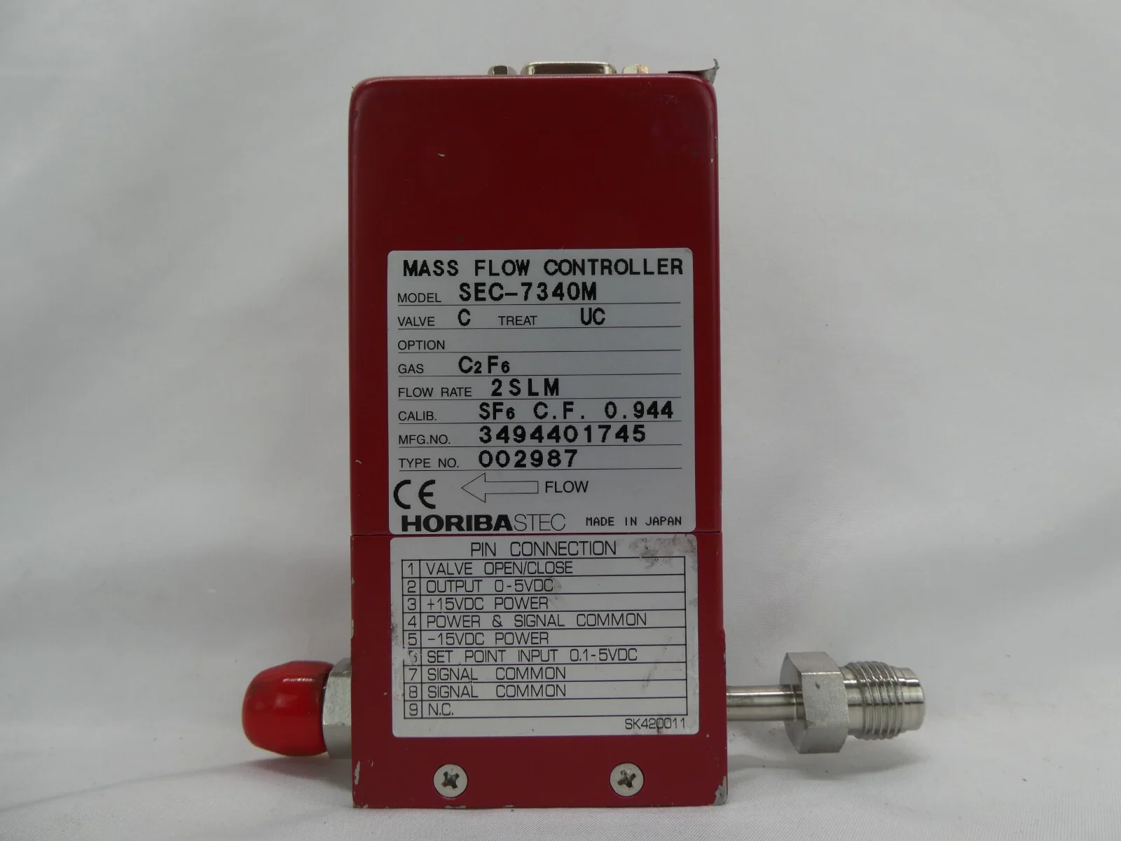 Horiba STEC SEC-7340M Mass Flow Controller MFC C2F6 N2 Reseller Lot of 7 Working - Image 6