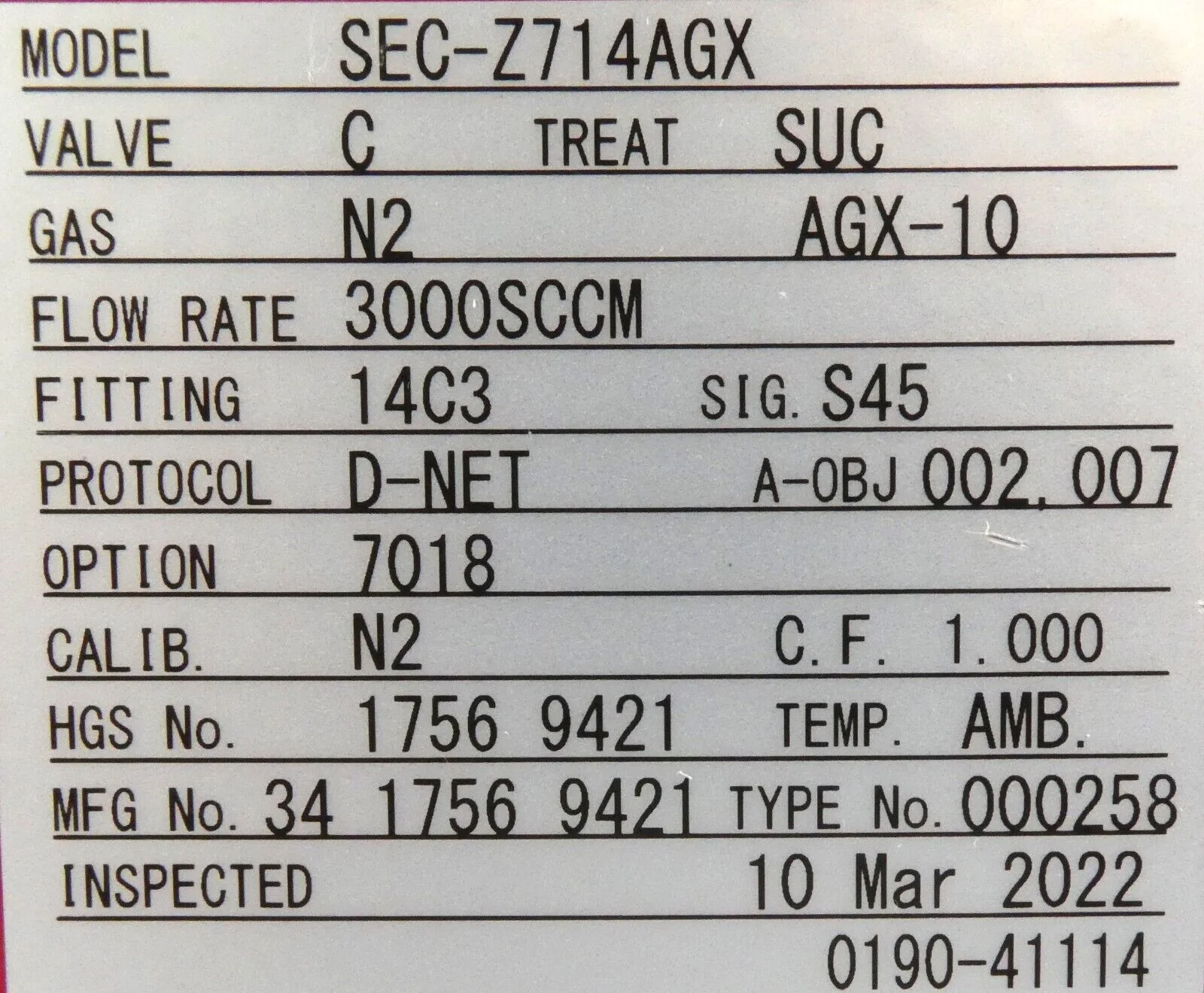 Horiba STEC SEC-Z714AGX Mass Flow Controller AMAT 0190-41114 Lot of 2 Working - Image 11
