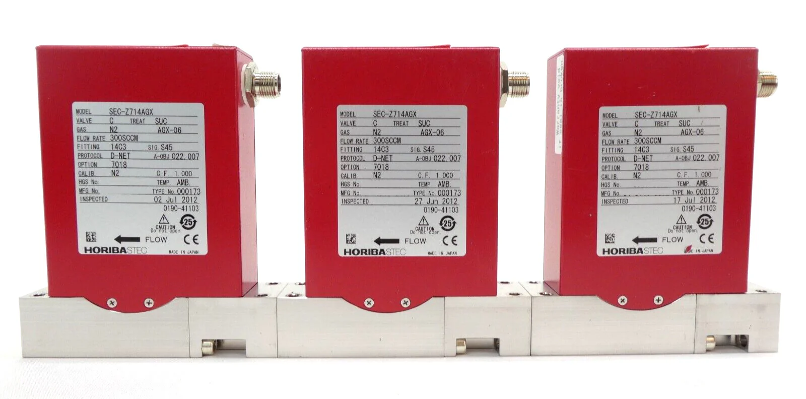 Horiba STEC SEC-Z714AGX Mass Flow Controller MFC Z700 Lot of 12 Working Surplus - Image 4