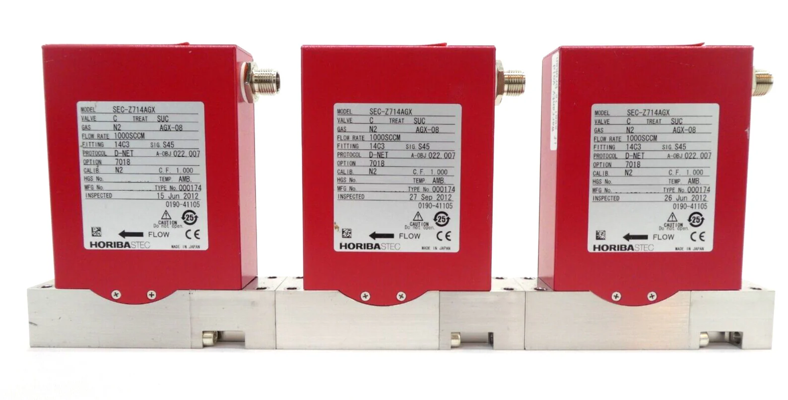 Horiba STEC SEC-Z714AGX Mass Flow Controller MFC Z700 Lot of 12 Working Surplus - Image 8