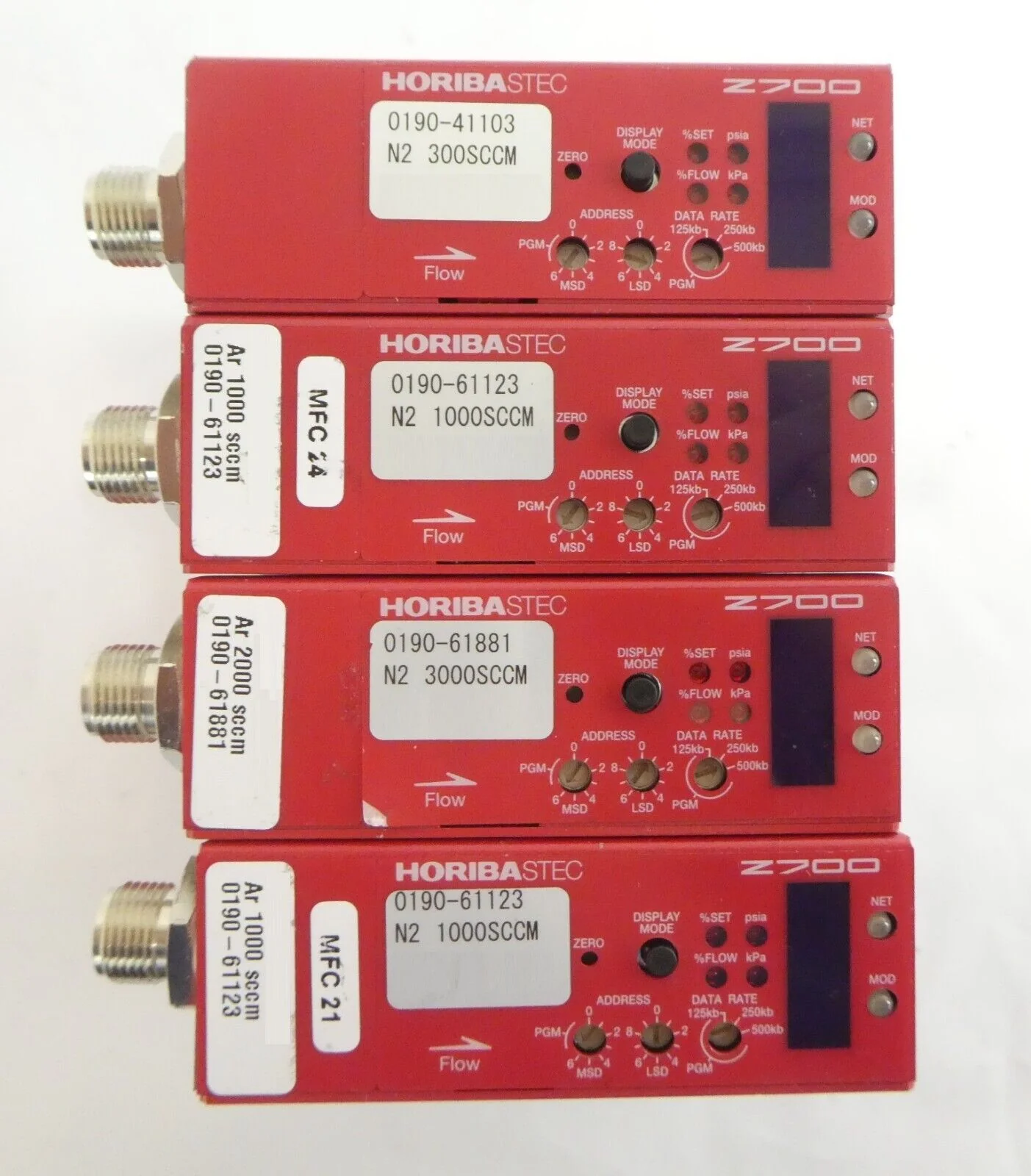 Horiba STEC Z700 Mass Flow Controller MFC SEC-Z714AGX Lot of 7 Working Spare - Image 12