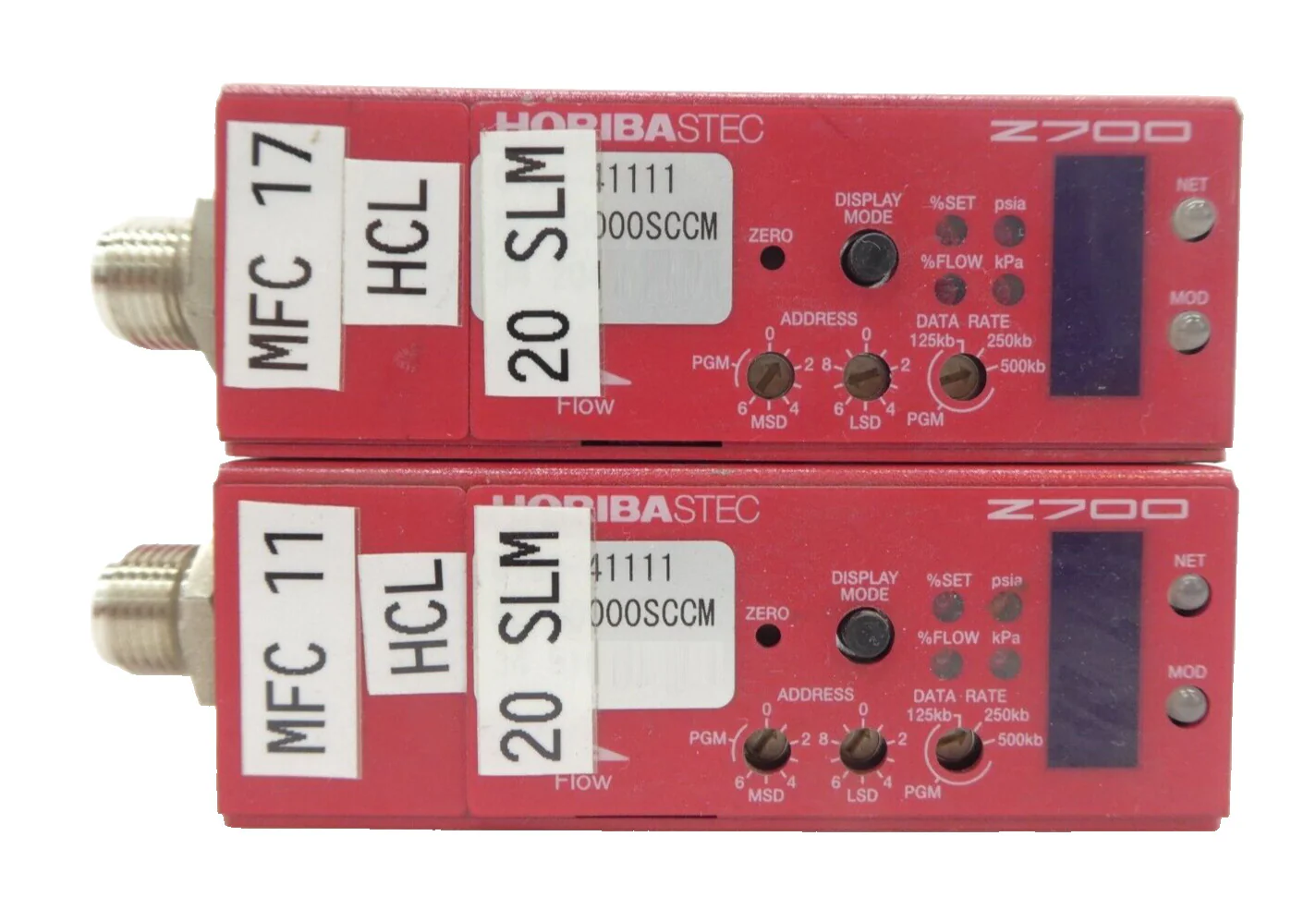 Horiba STEC Z700 Mass Flow Controller MFC SEC-Z714AGX SEC-Z724AGX Lot of 7 - Image 5