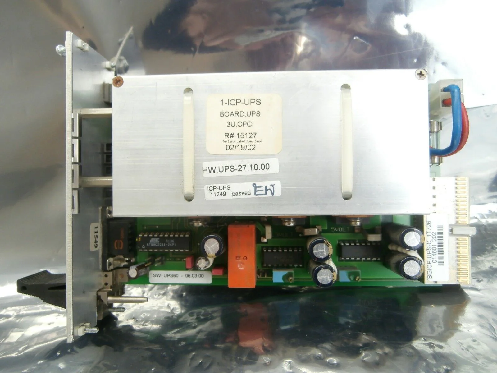 Inova Computers 11249 UPS Board PCB Card 1-ICP-UPS UPS-27.10.00 Used Working - Image 3