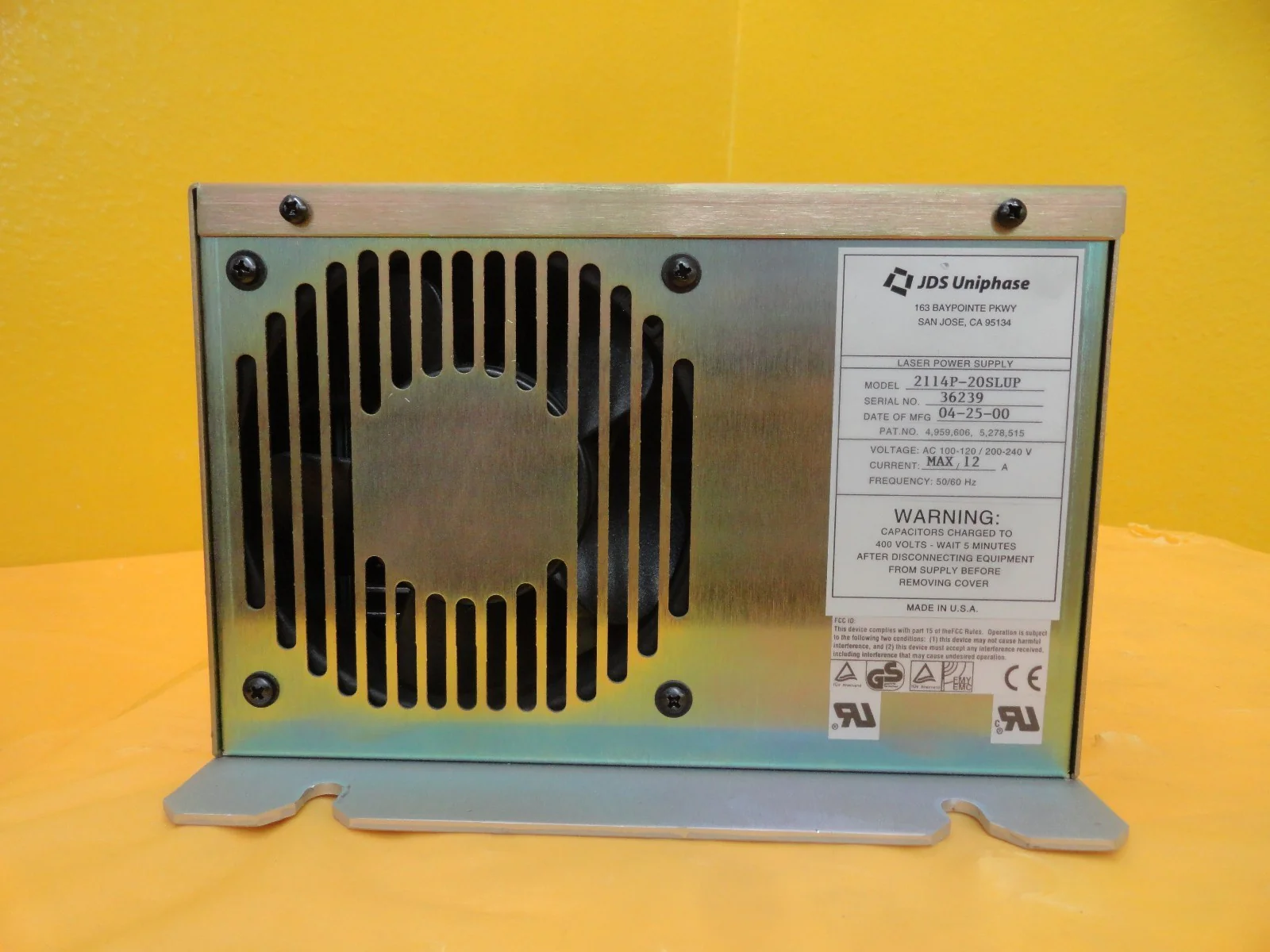 JDS Uniphase 2214-20SLUP Laser System 2114P-20SLUP KLA-Tencor 5107 Working - Image 7