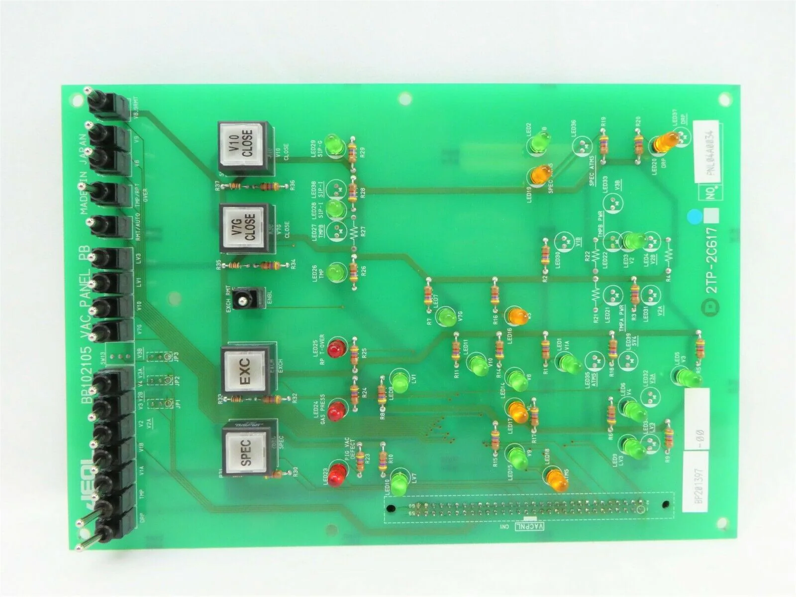 JEOL BP102105 VAC PANEL PB Board PCB JWS-2000 SEM System Working Spare - Image 2