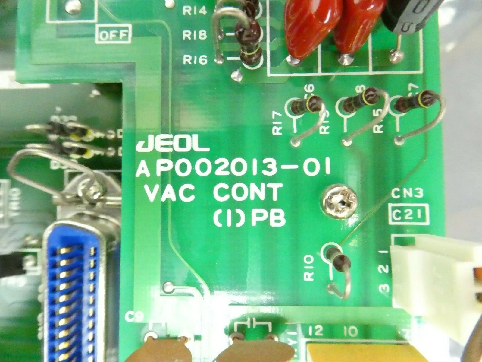 JEOL JSM-6300F Vacuum System Operator Interface Panel AP001129-01 Working Spare - Image 8