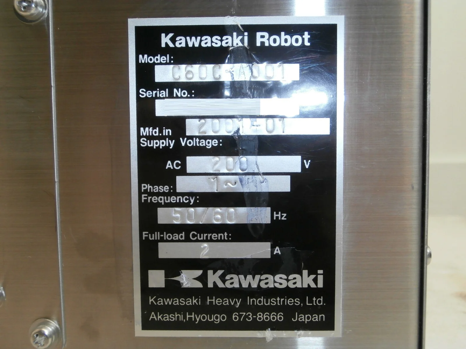 Kawasaki C60C-A001 Robot Controller Nikon 4S082-666-2 NSR Series Working Surplus - Image 11