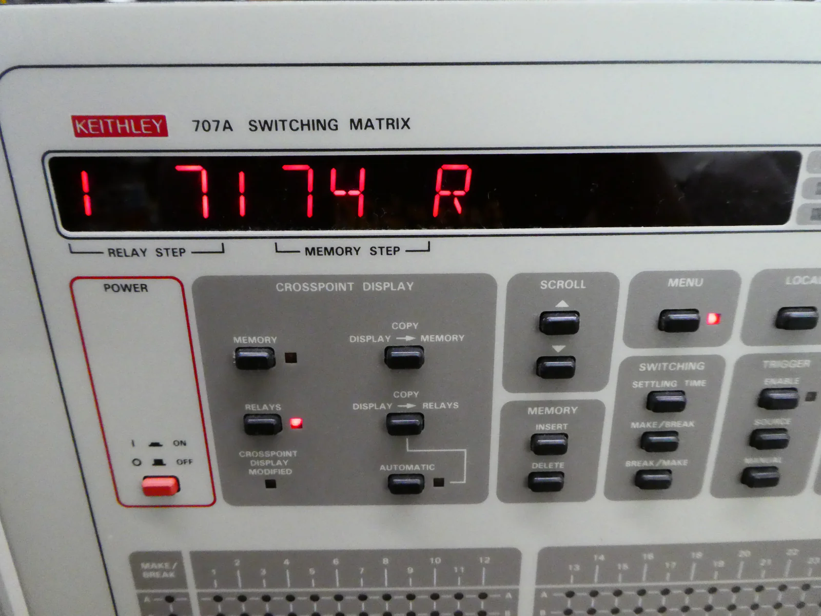 Keithley 707A Switching Matrix with 7174A 8x12 Low Current Matrix Cards Surplus - Image 11