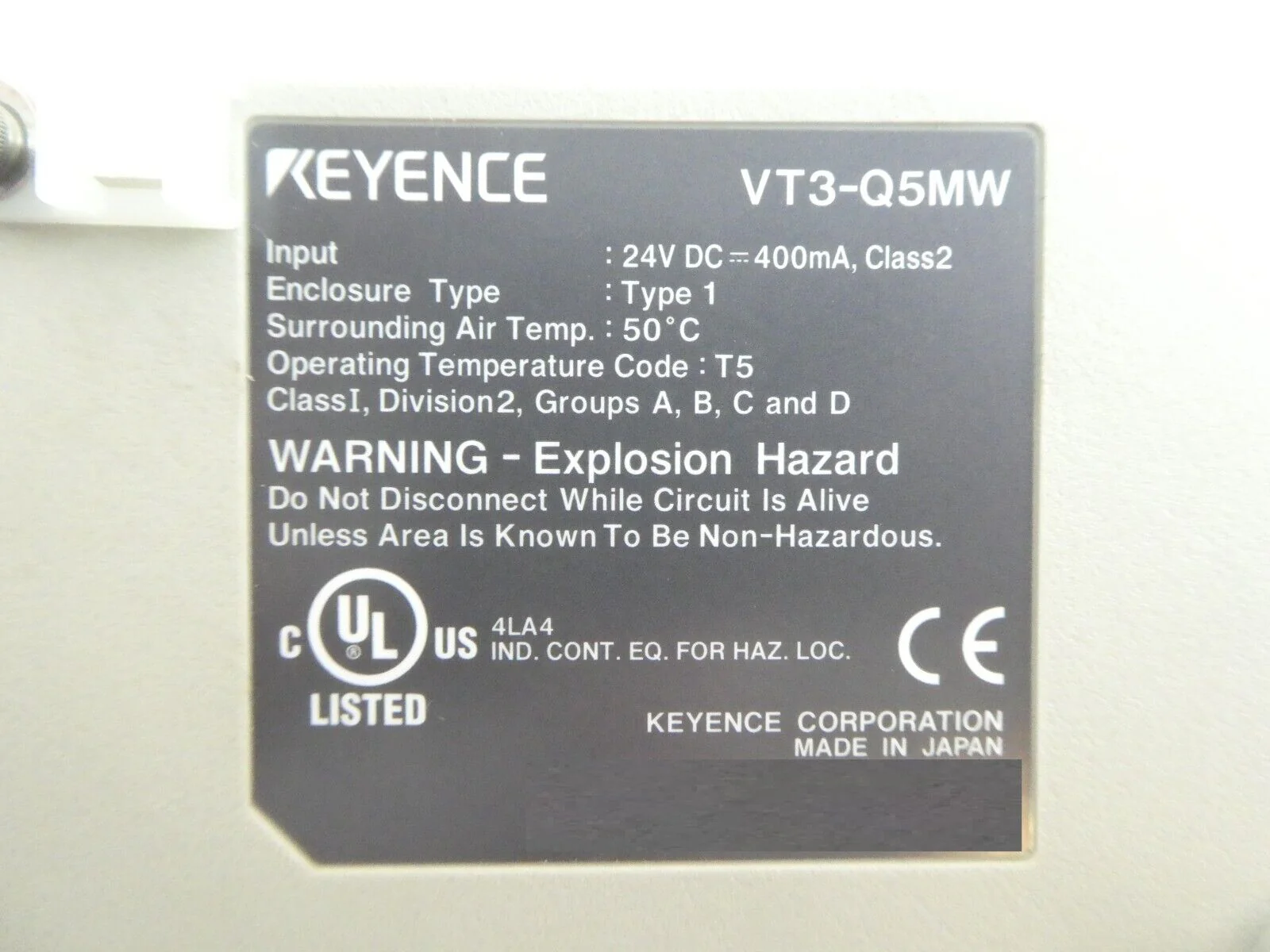 Keyence VT3-Q5MW 6" LCD Interface Touch Panel Display Lot of 2 Working Surplus - Image 8